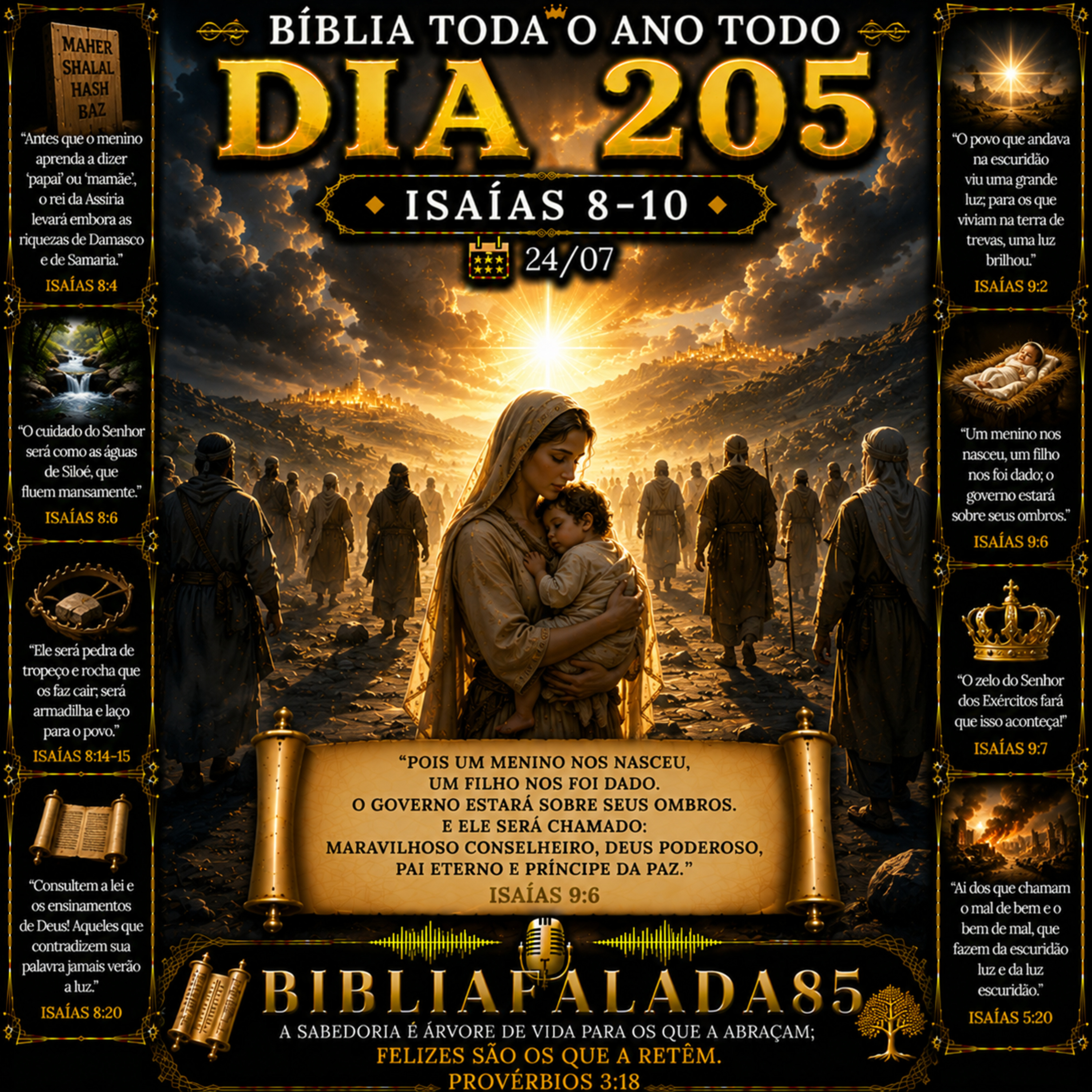 Dia 205 (24/07) | Isaías 8–10 | Bíblia Toda o Ano Todo episode artwork