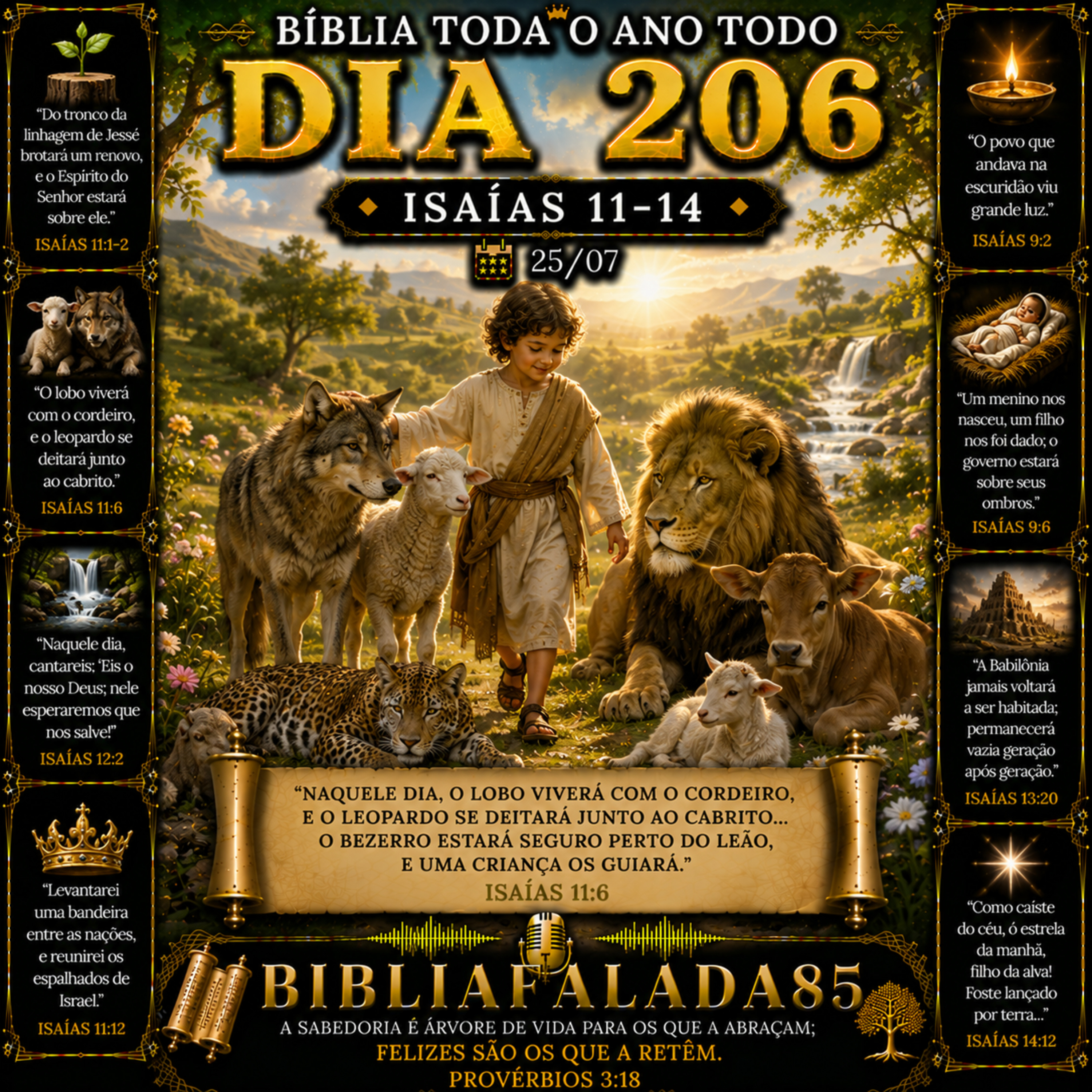 Dia 206 (25/07) | Isaías 11–14 | Bíblia Toda o Ano Todo episode artwork