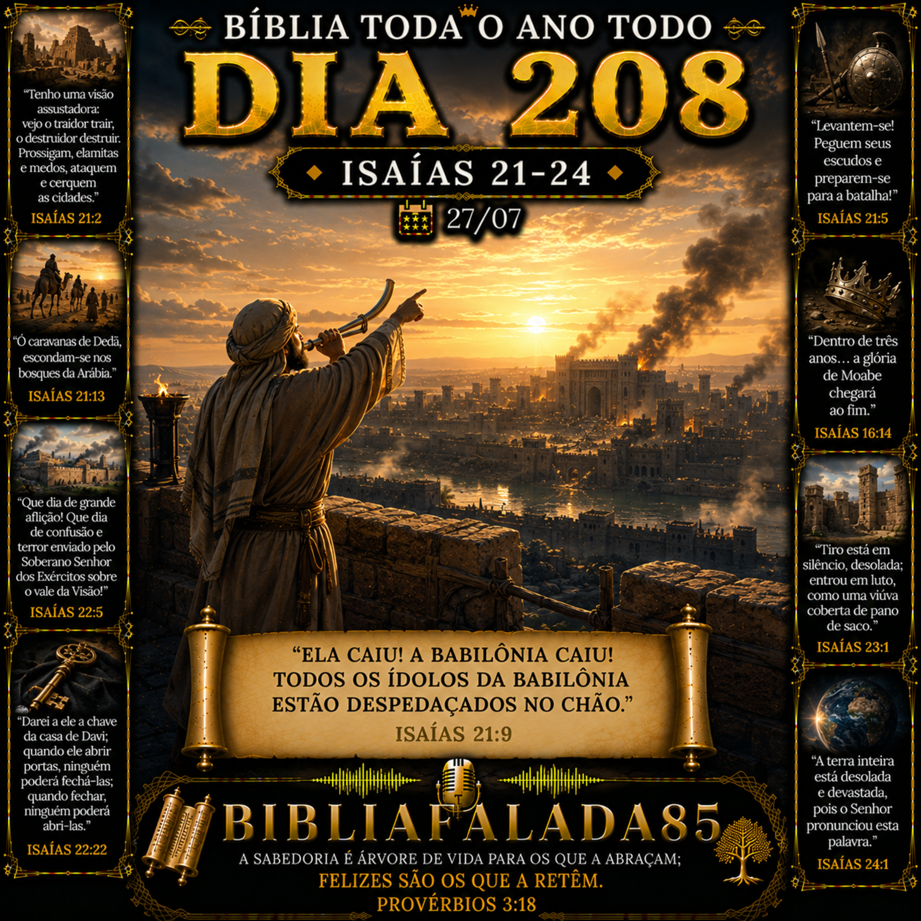 Dia 208 (27/07) | Isaías 21–24 | Bíblia Toda o Ano Todo 📖 episode artwork