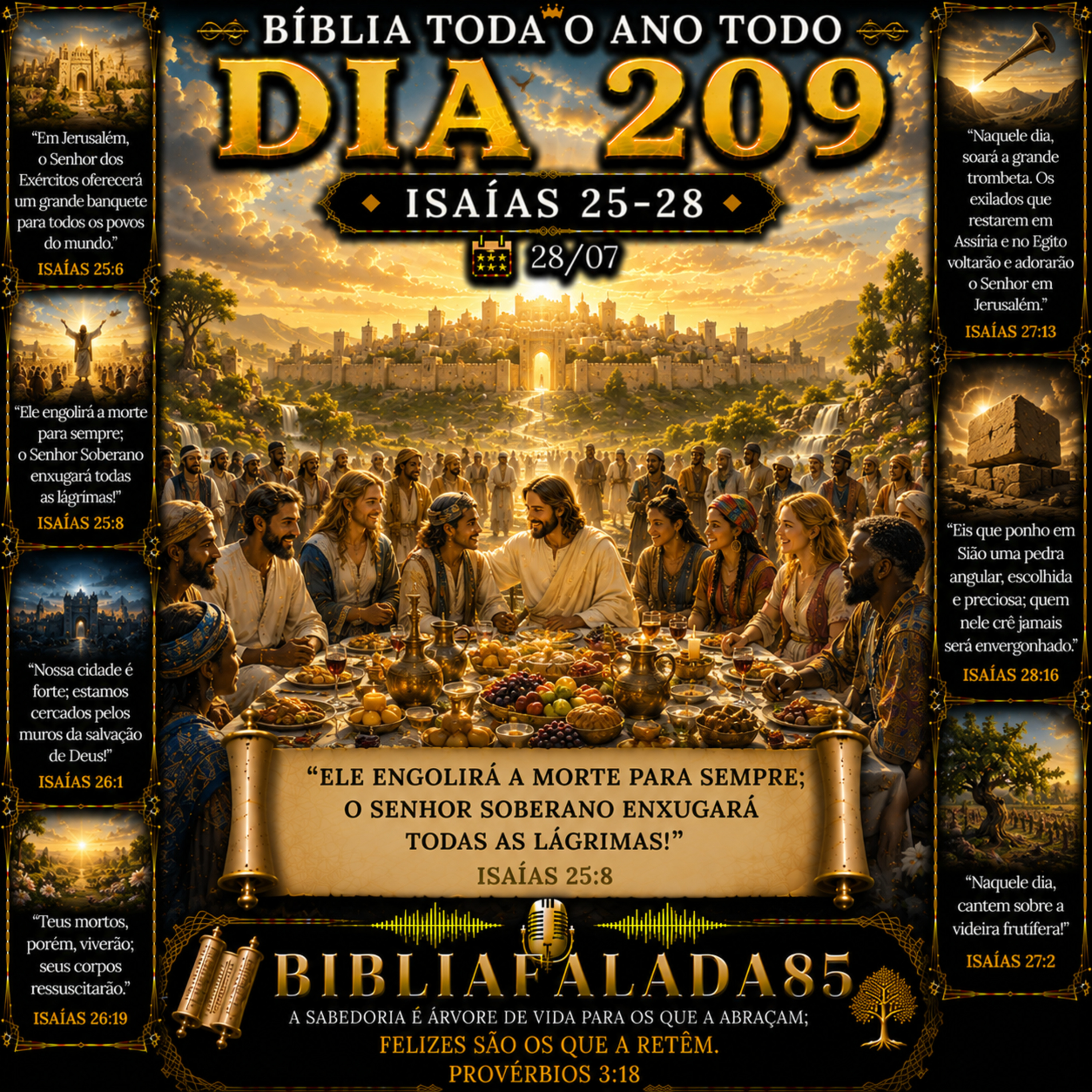 Dia 209 (28/07) | Isaías 25–28 | Bíblia Toda o Ano Todo 📖 episode artwork