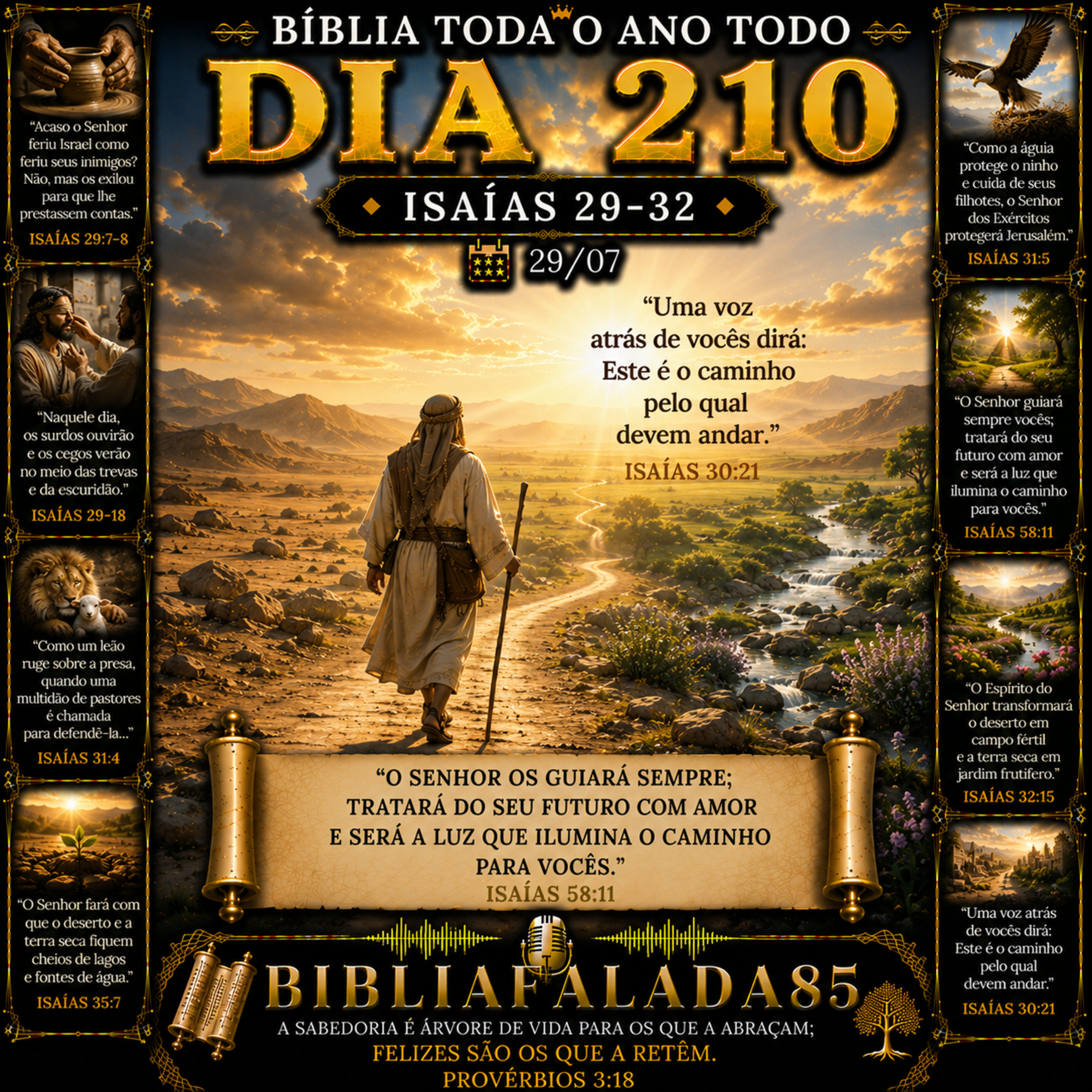 Dia 210 (29/07) | Isaías 29–32 | Bíblia Toda o Ano Todo 📖 episode artwork