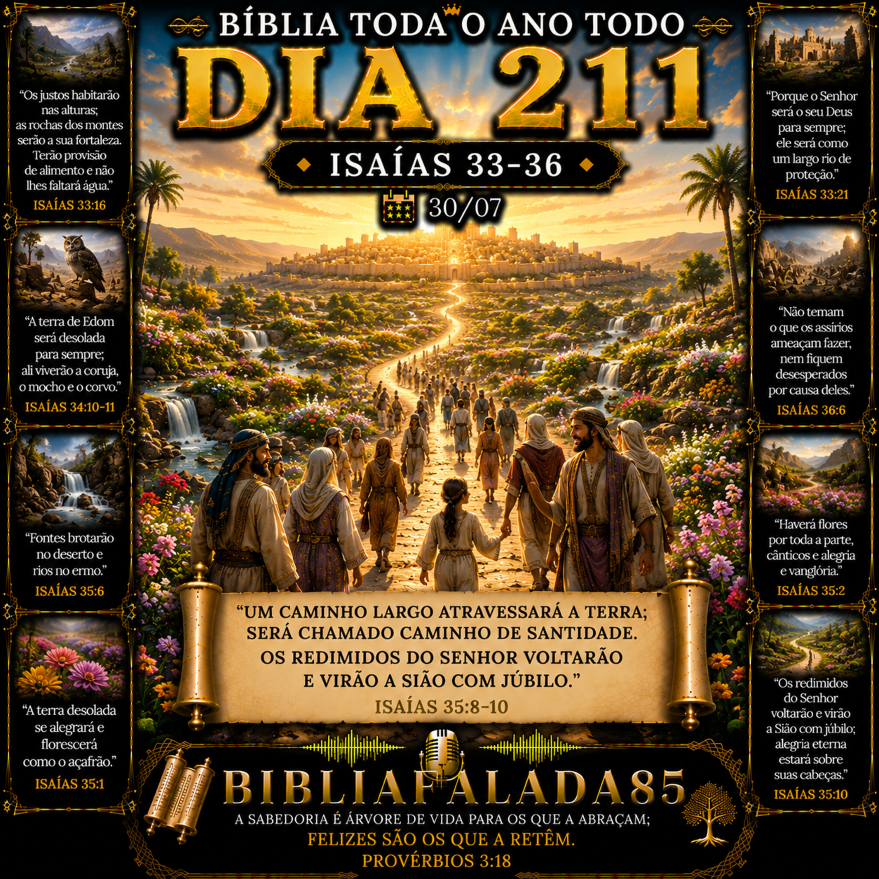 Dia 211 (30/07) | Isaías 33–36 | Bíblia Toda o Ano Todo 📖 episode artwork