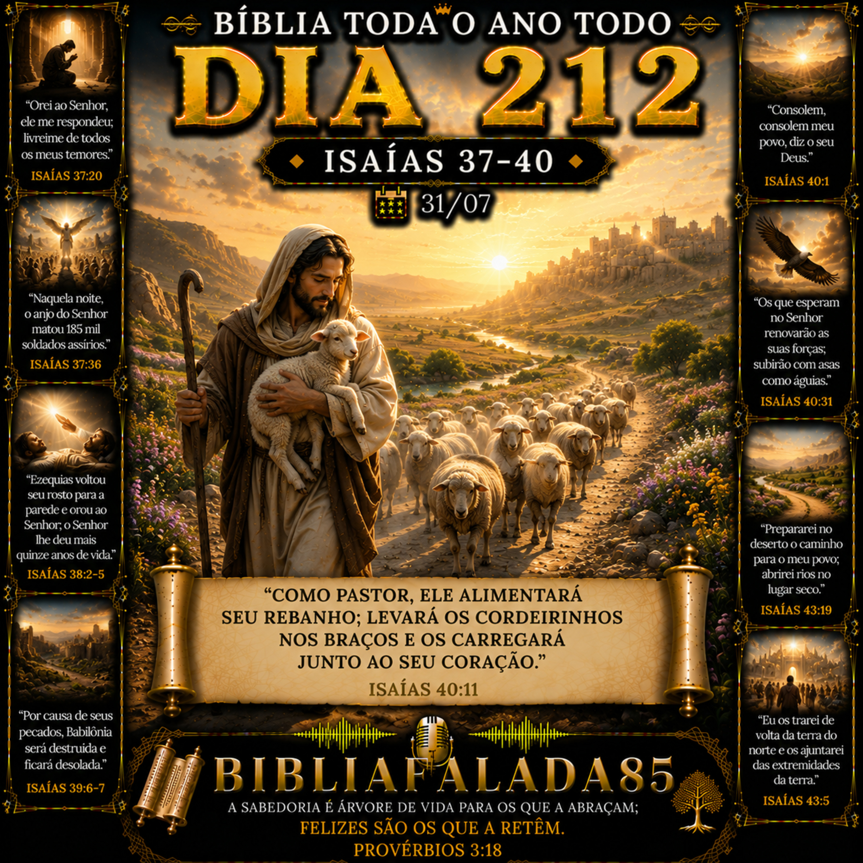 Dia 212 (31/07) | Isaías 37–40 | Bíblia Toda o Ano Todo 📖 episode artwork
