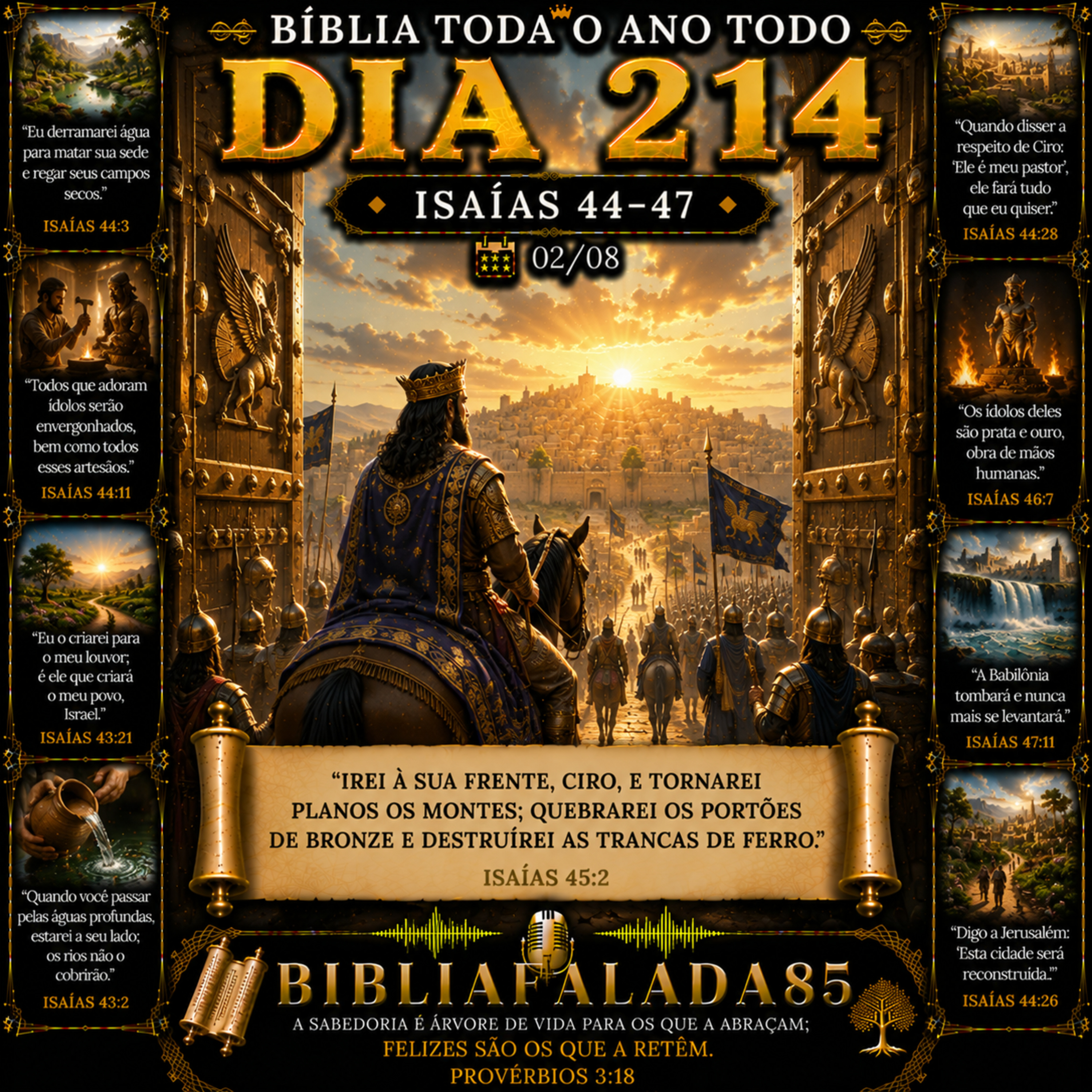 Dia 214 (02/08) | Isaías 44–47 | Bíblia Toda o Ano Todo 📖 episode artwork