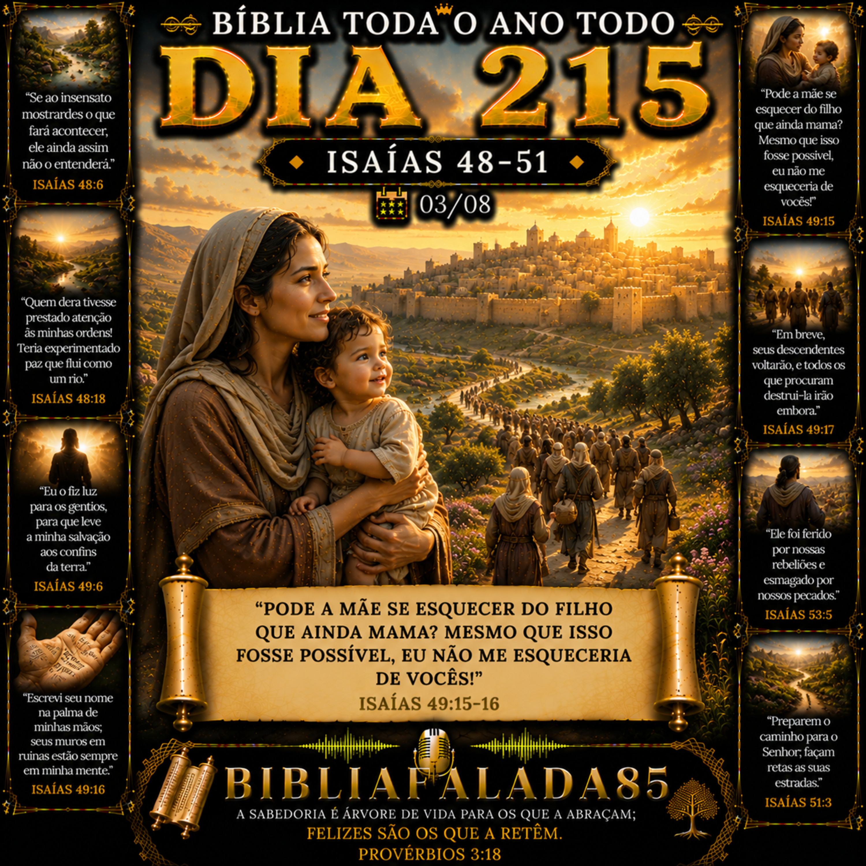 Dia 215 (03/08) | Isaías 48–51 | Bíblia Toda o Ano Todo 📖 episode artwork