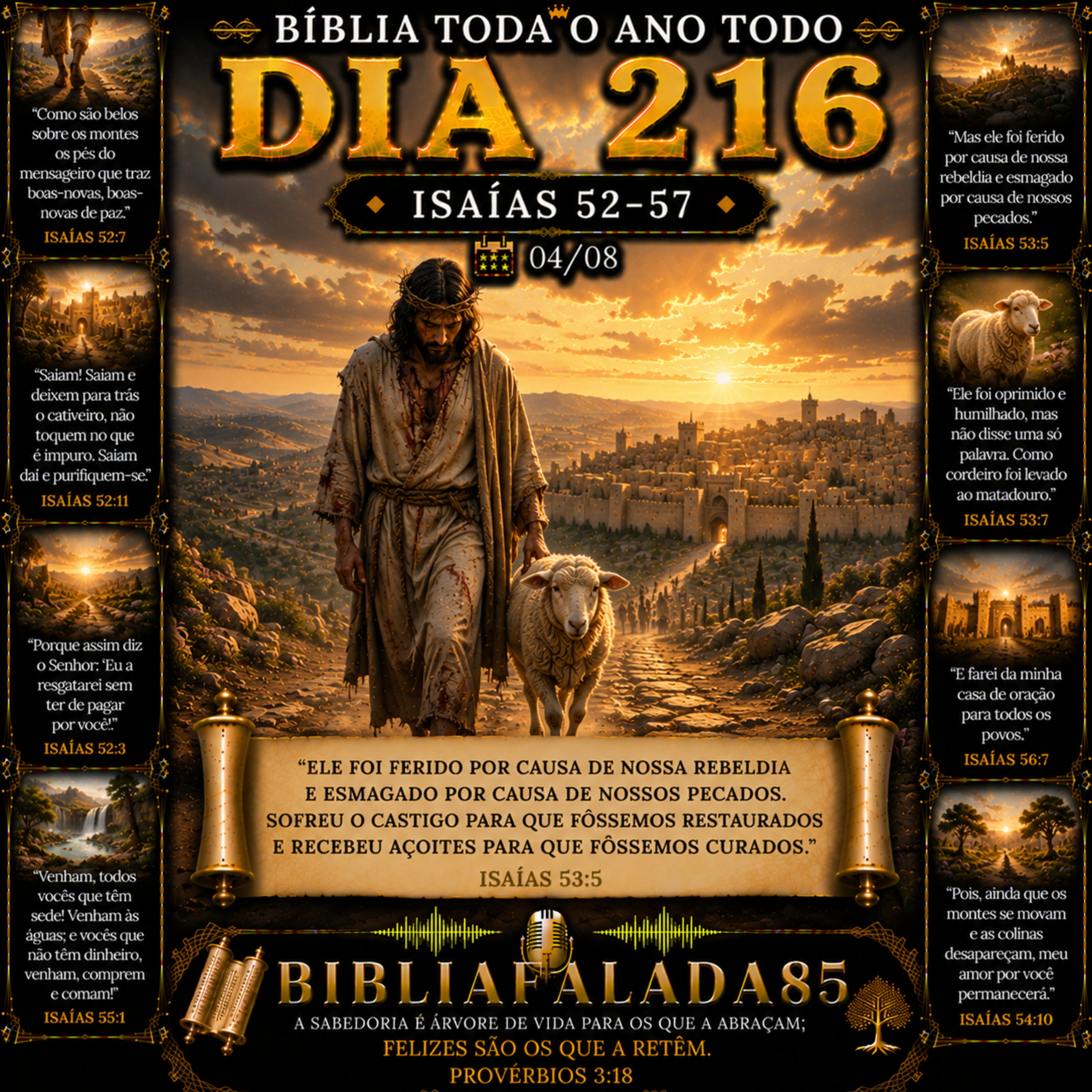 Dia 216 (04/08) | Isaías 52–57 | Bíblia Toda o Ano Todo 📖 episode artwork