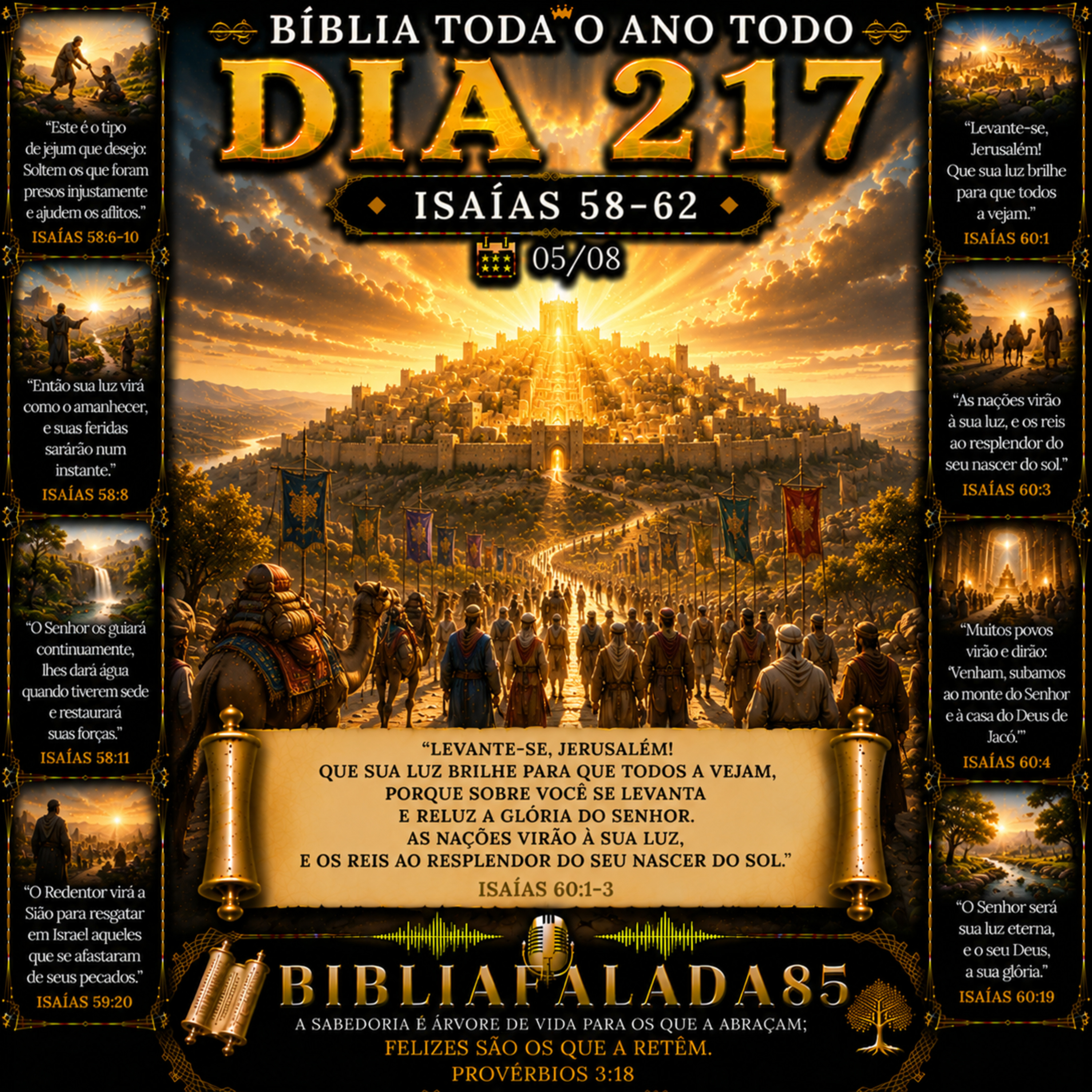 Dia 217 (05/08) | Isaías 58–62 | Bíblia Toda o Ano Todo 📖 episode artwork