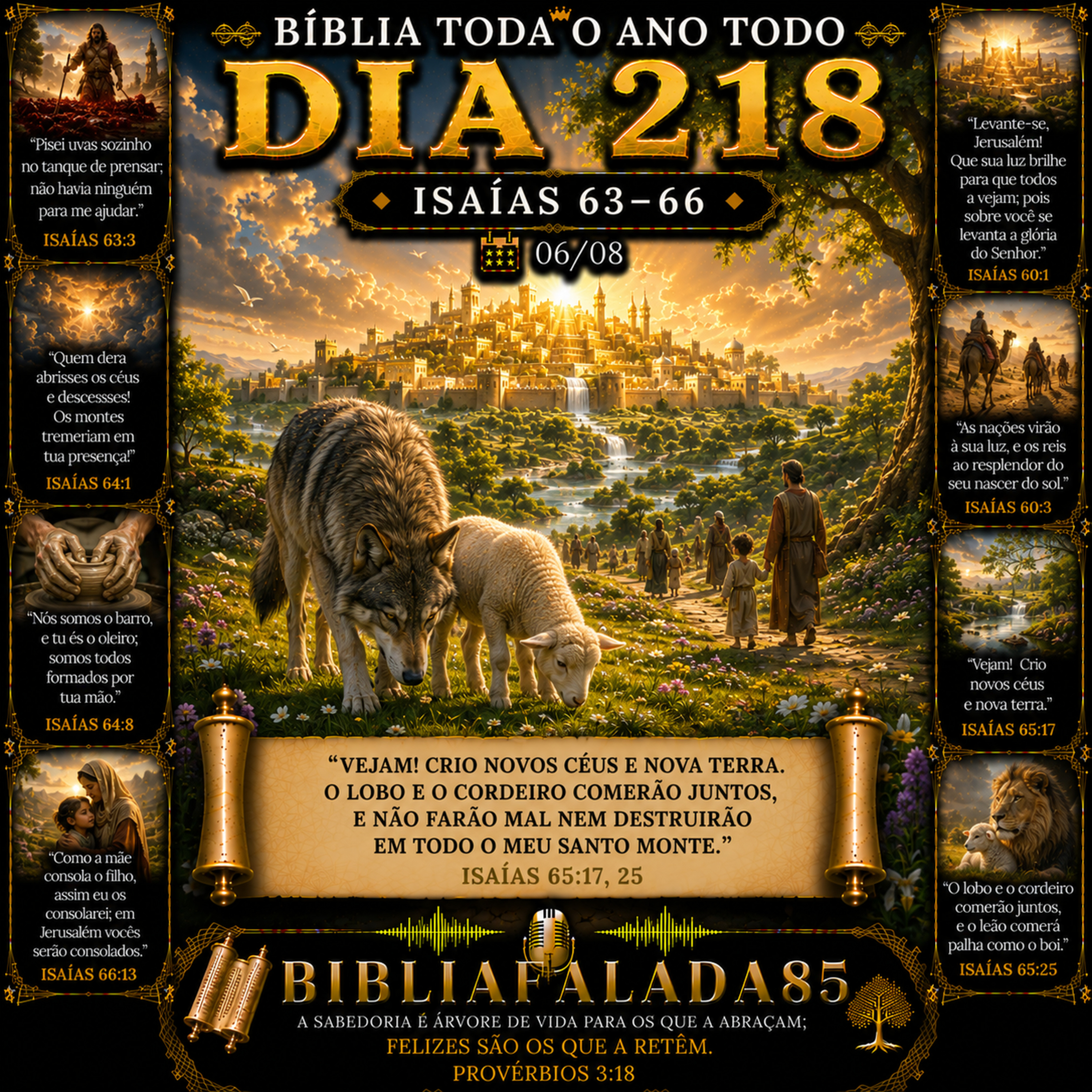 Dia 218 (06/08) | Isaías 63–66 | Bíblia Toda o Ano Todo 📖 episode artwork