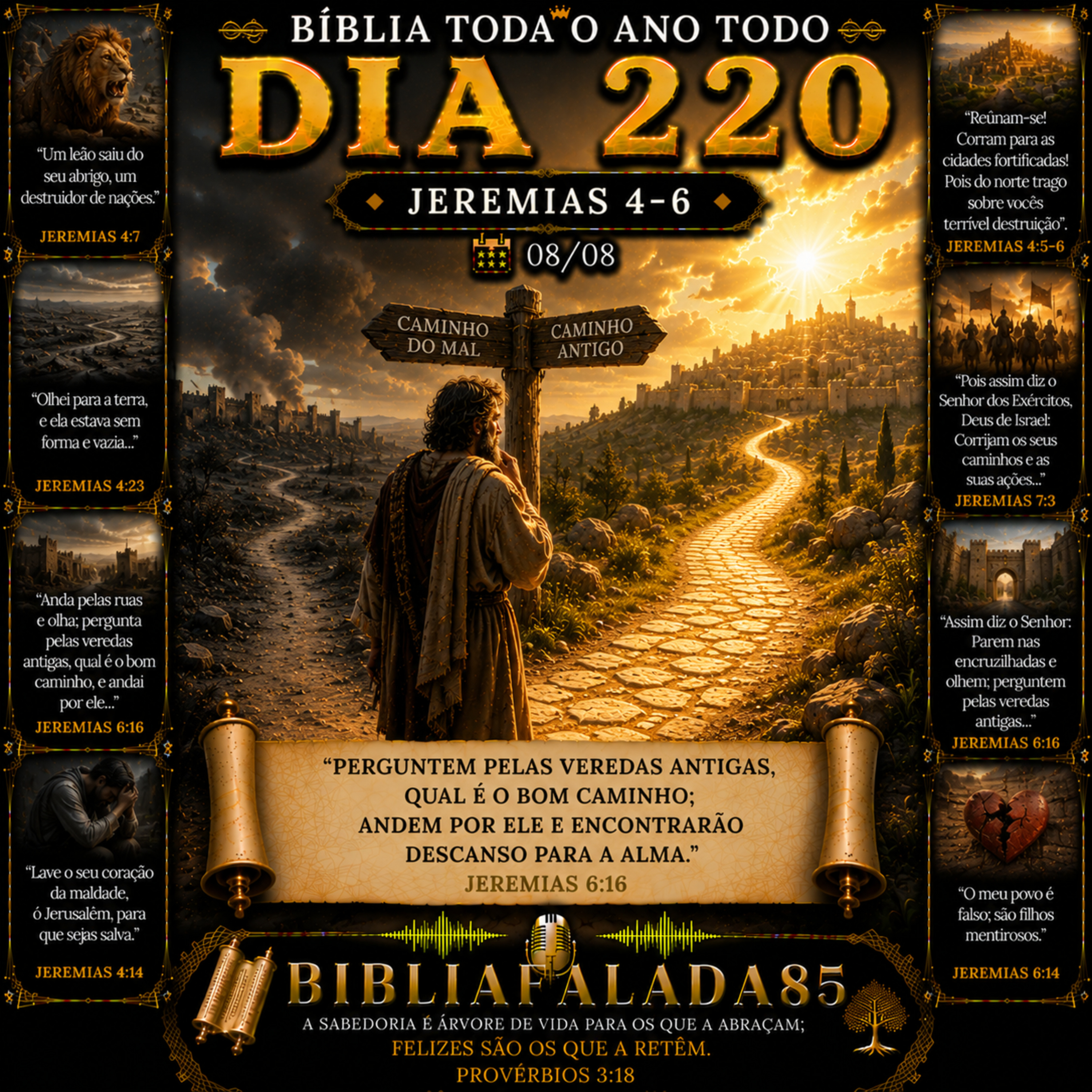 Dia 220 (08/08) | Jeremias 4–6 | Bíblia Toda o Ano Todo 📖 episode artwork
