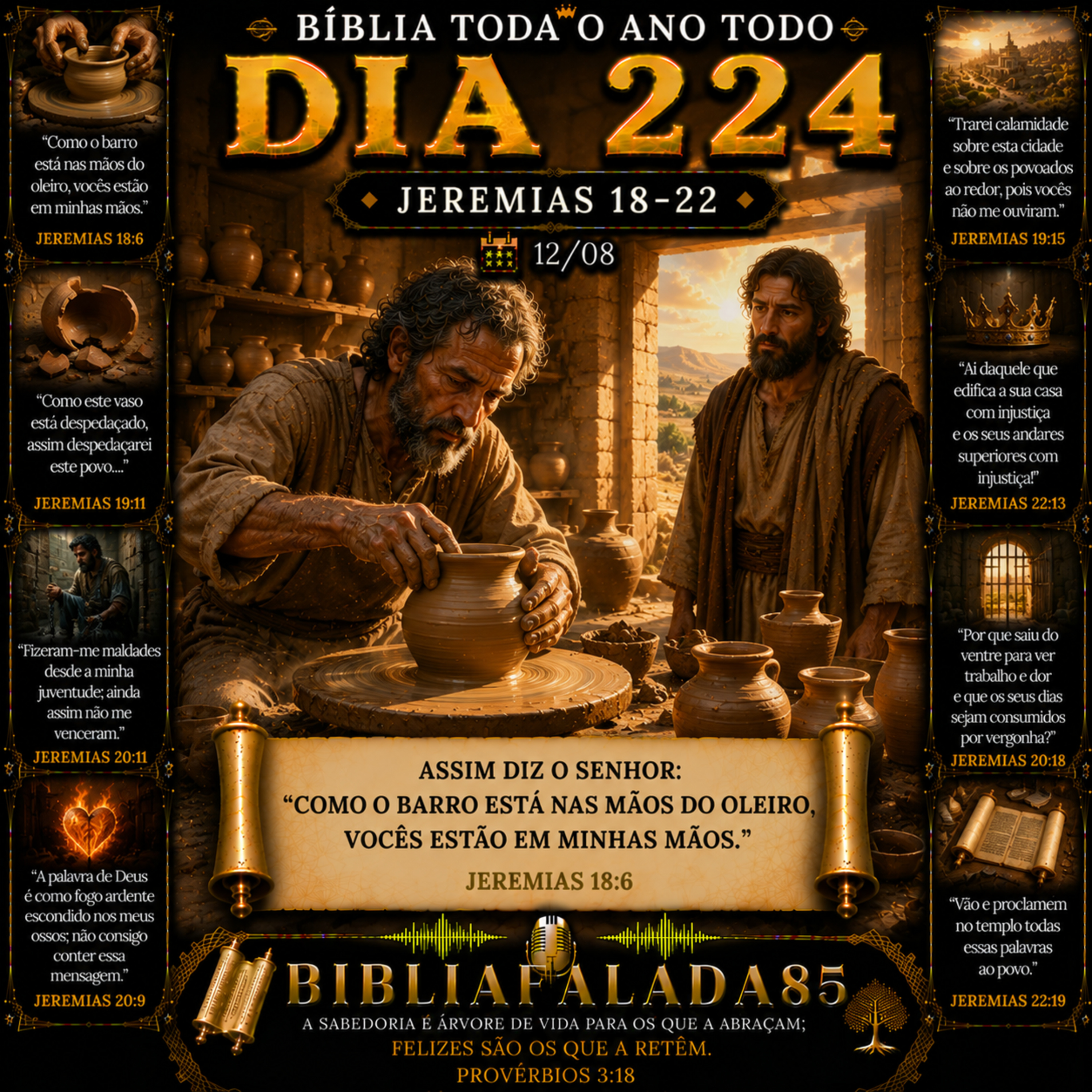 Dia 224 (12/08) | Jeremias 18–22 | Bíblia Toda o Ano Todo 📖 episode artwork