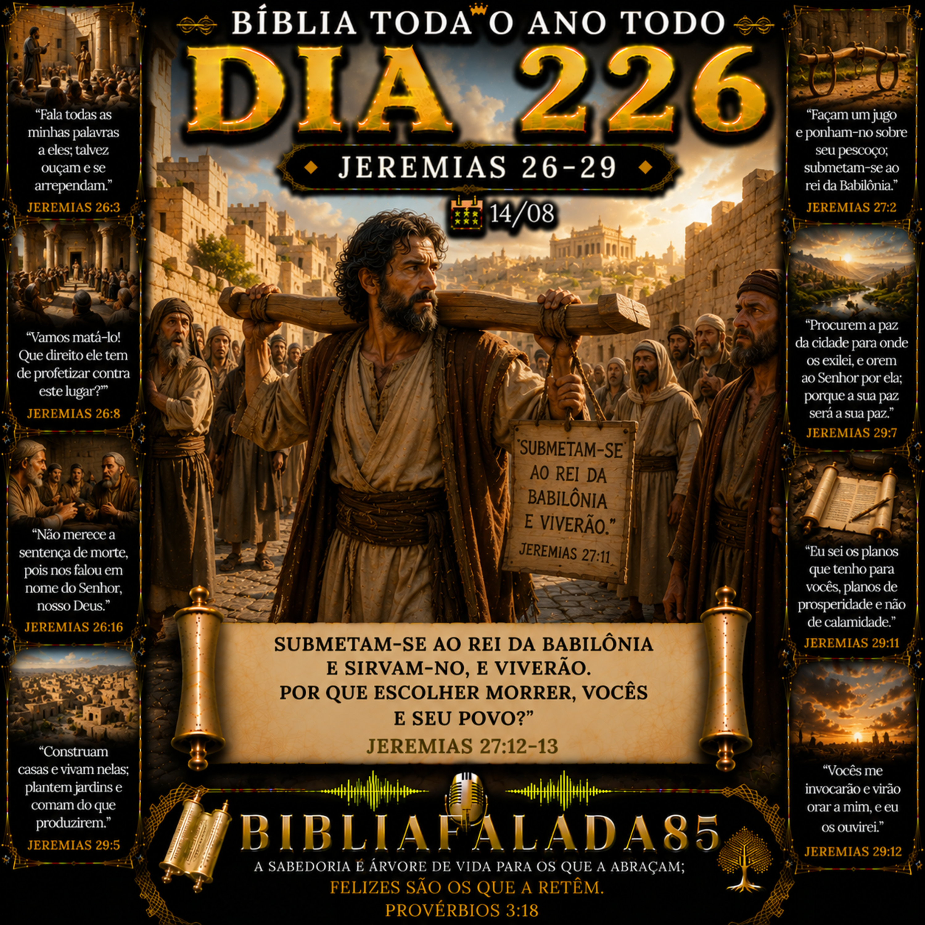 Dia 226 (14/08) | Jeremias 26–29 | Bíblia Toda o Ano Todo 📖 episode artwork