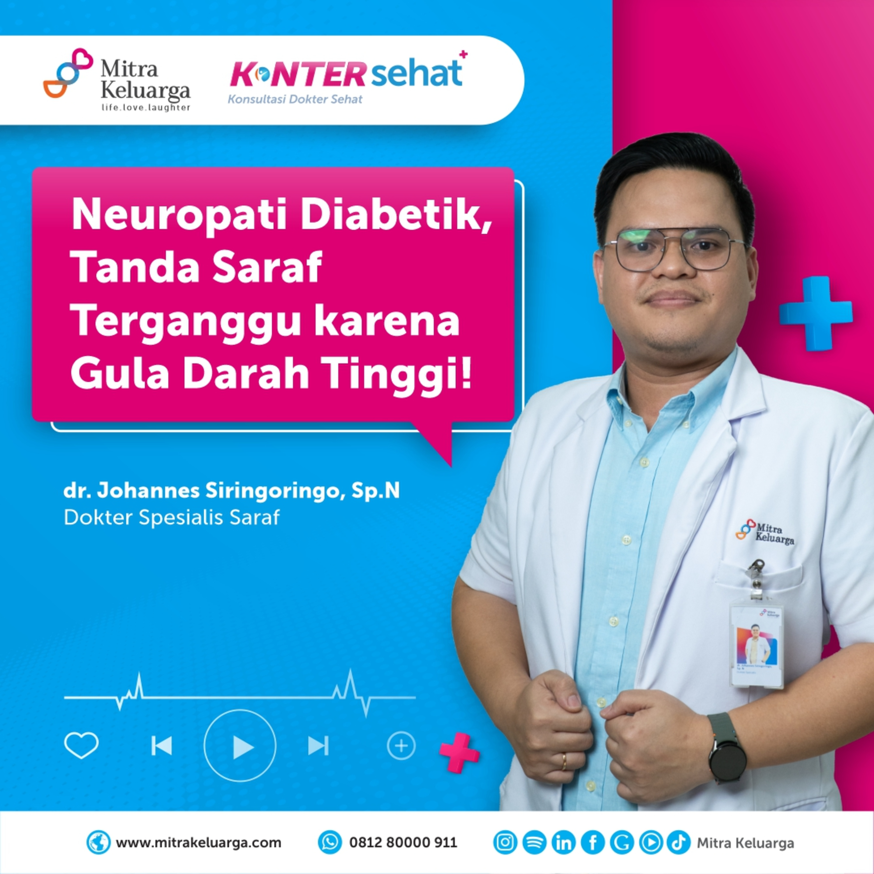 Konter Sehat Kebas di Tangan & Kaki Bisa Jadi Neuropati Diabetik! dr Johannes Siringoringo, Sp.N (Eps: 178) episode artwork