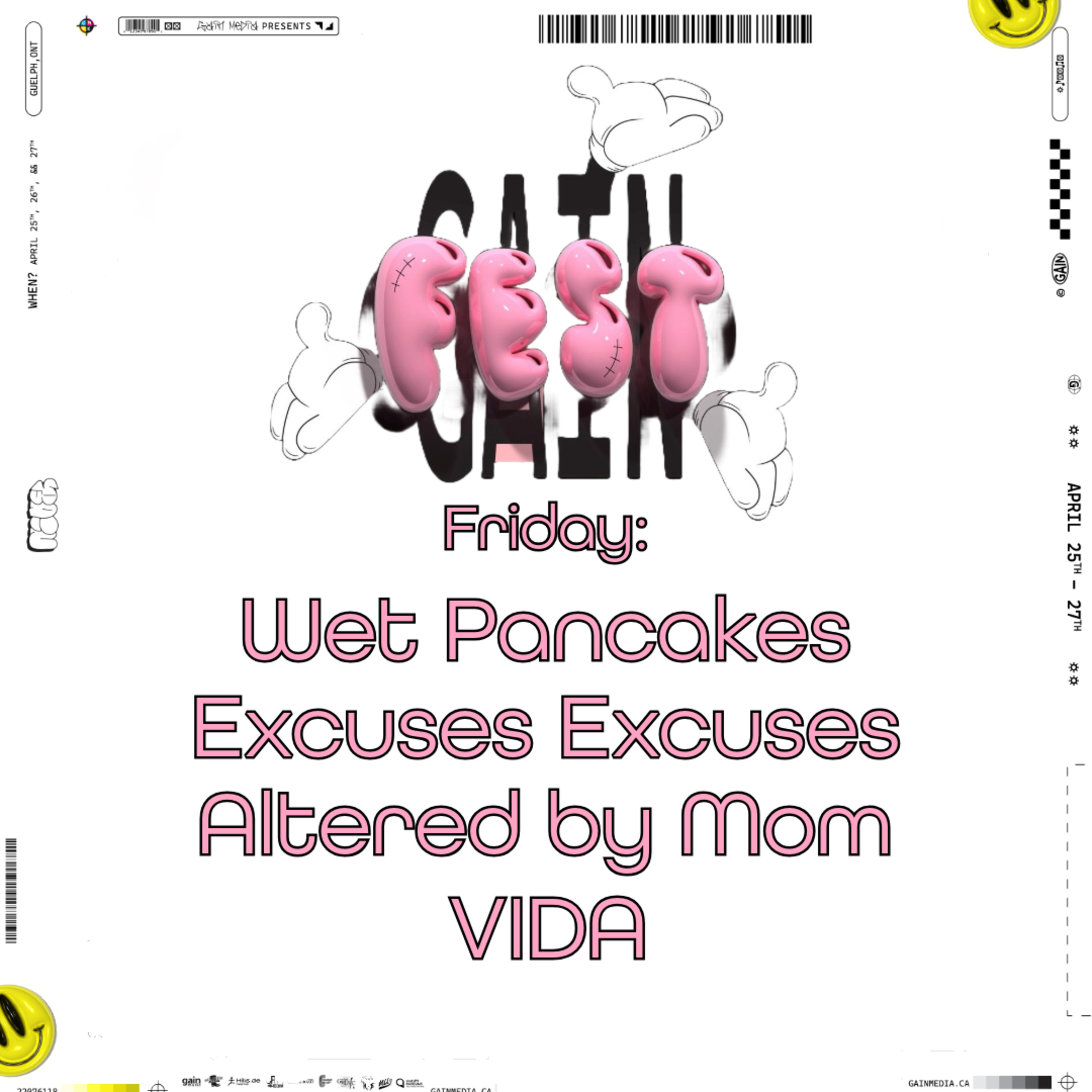 GAIN Fest // Friday: Wet Pancakes, Excuses Excuses, Altered by Mom & VIDA episode artwork