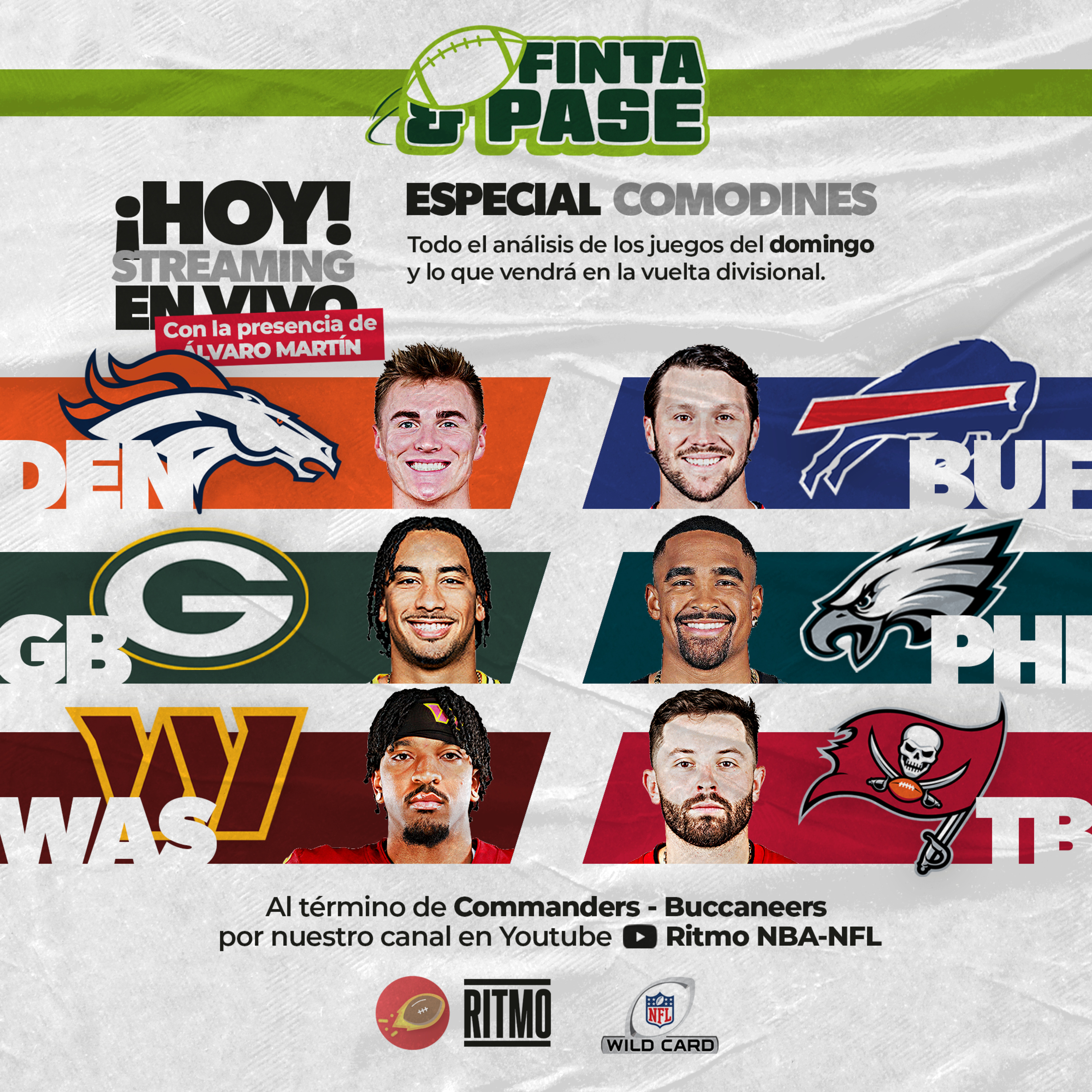 Análisis del domingo de Comodines | Ritmo NFL T5 E112 | Finta & Pase episode artwork
