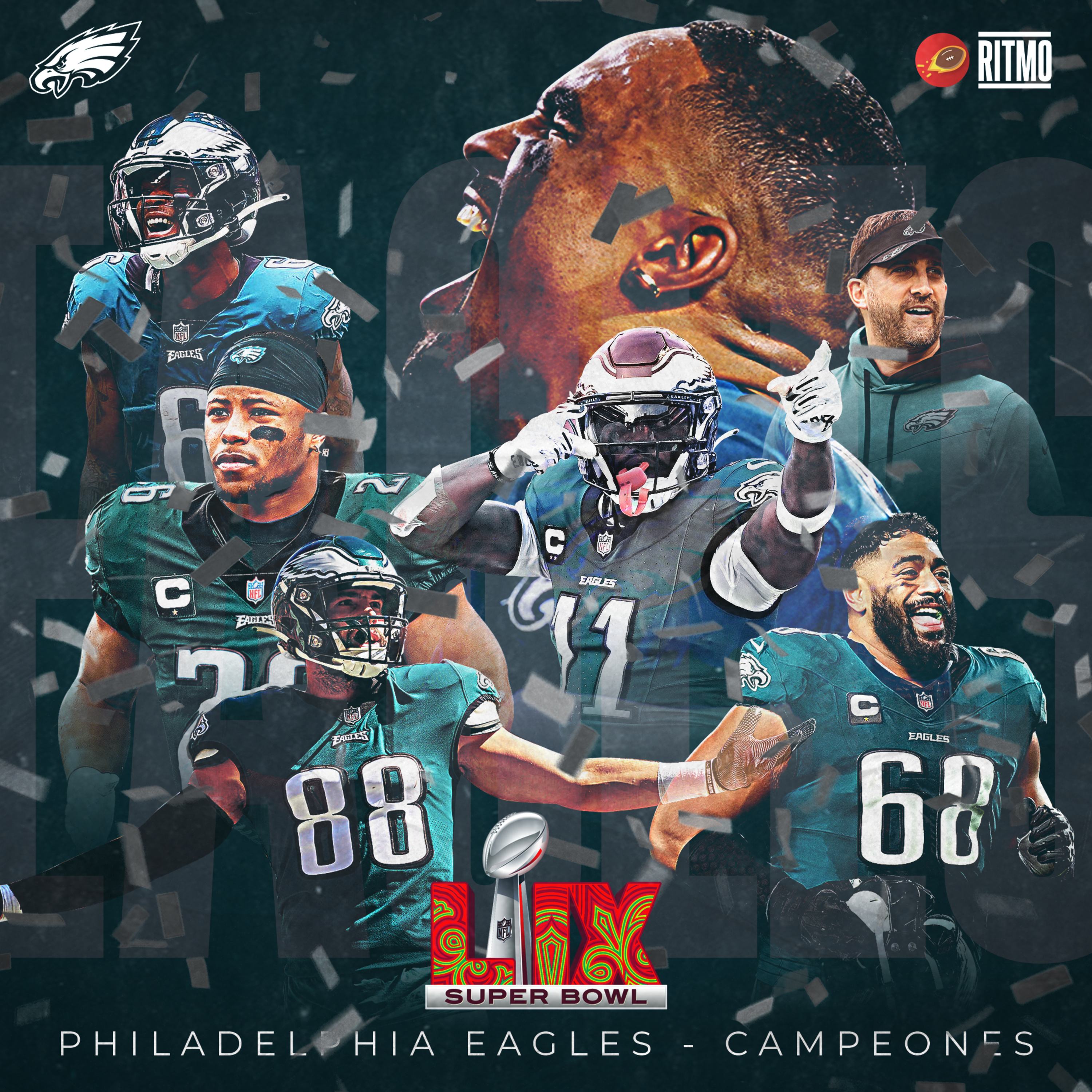 ¡EAGLES CAMPEÓN! 🏈 SUPER BOWL LIX | FINTA & PASE | Ritmo NFL T5 E141 episode artwork