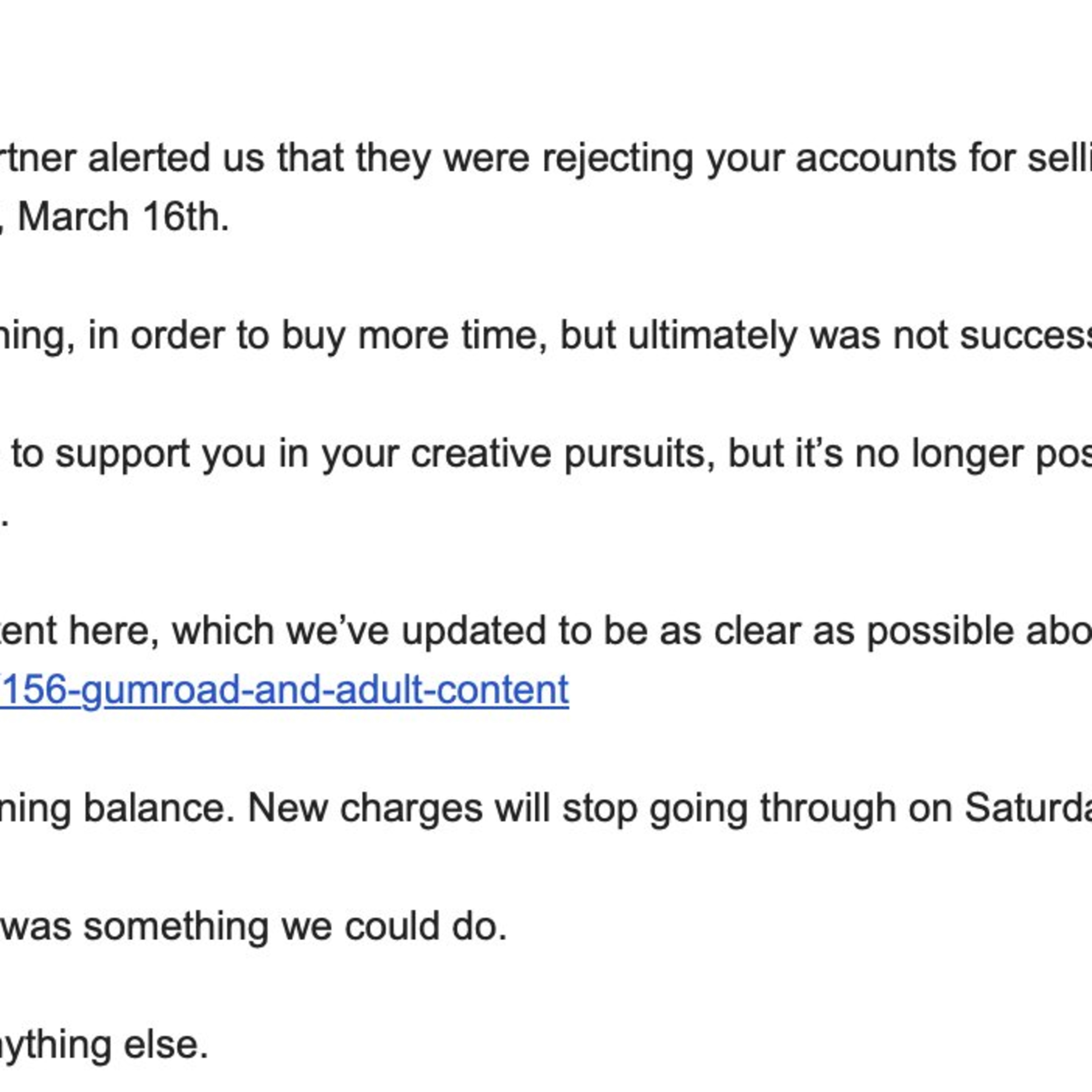 GUMROAD TO END THE SELLING OF NFSW ADULT CONTENT (FAN ART, WEBCOMICS, SFM VIDEOS, ETC..) ON MARCH 18 episode artwork