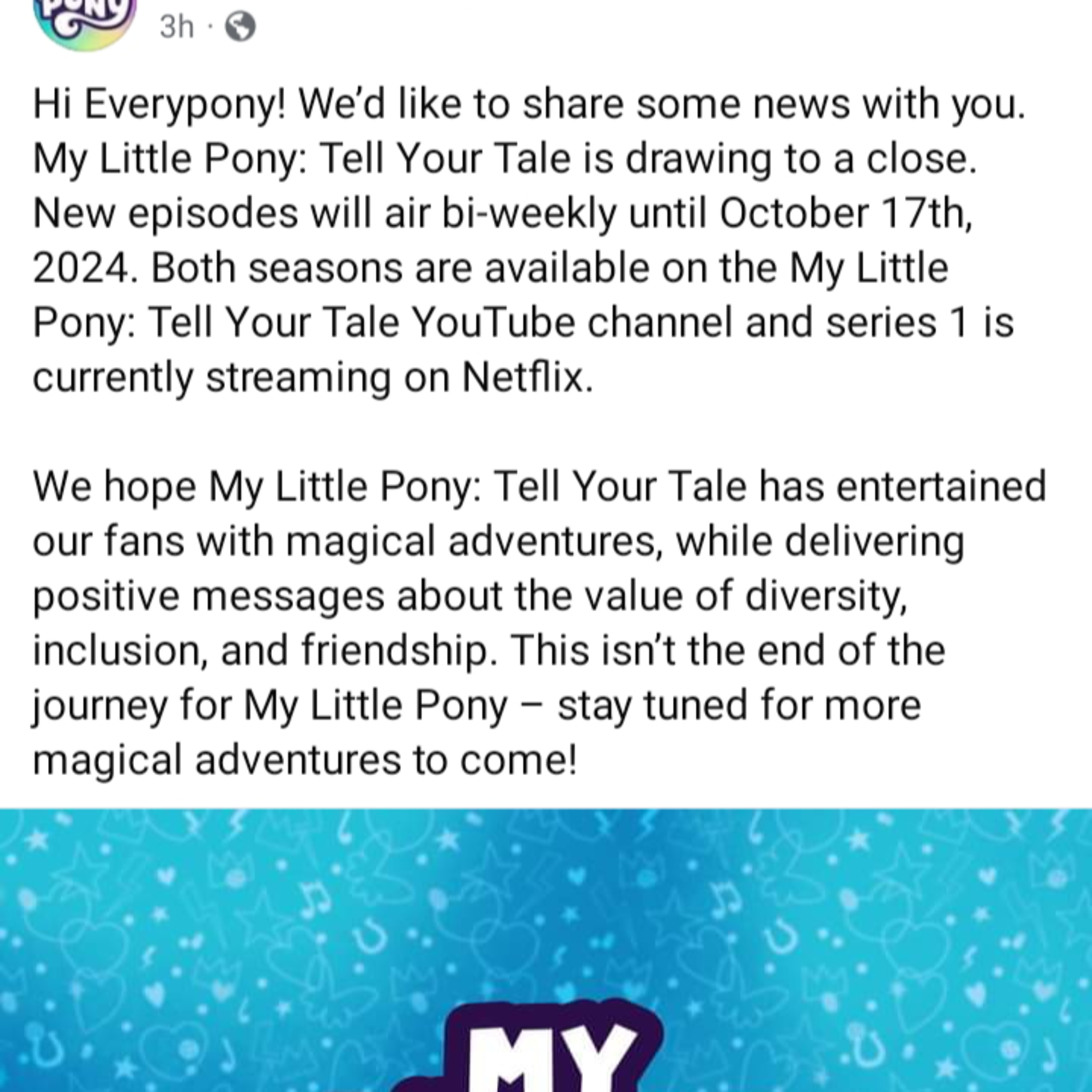 My Little Pony: Tell Your Tale Over?, But Not G5 Overall? episode artwork