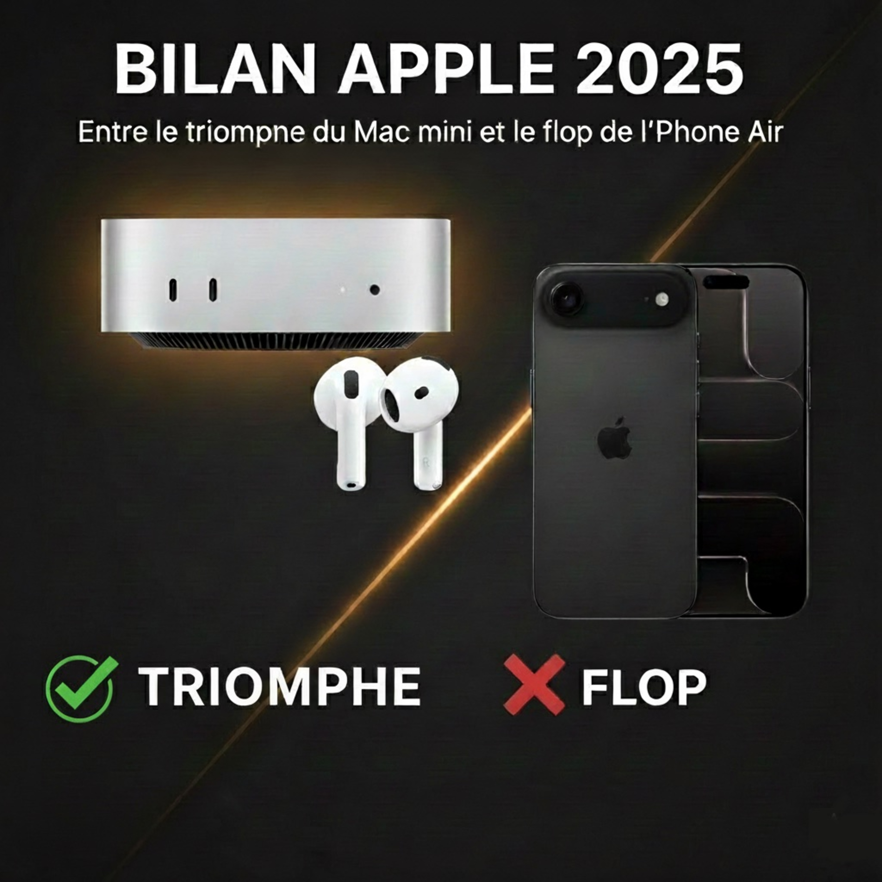 Bilan Apple 2025 : Entre le triomphe du Mac mini et le flop de l’iPhone Air...