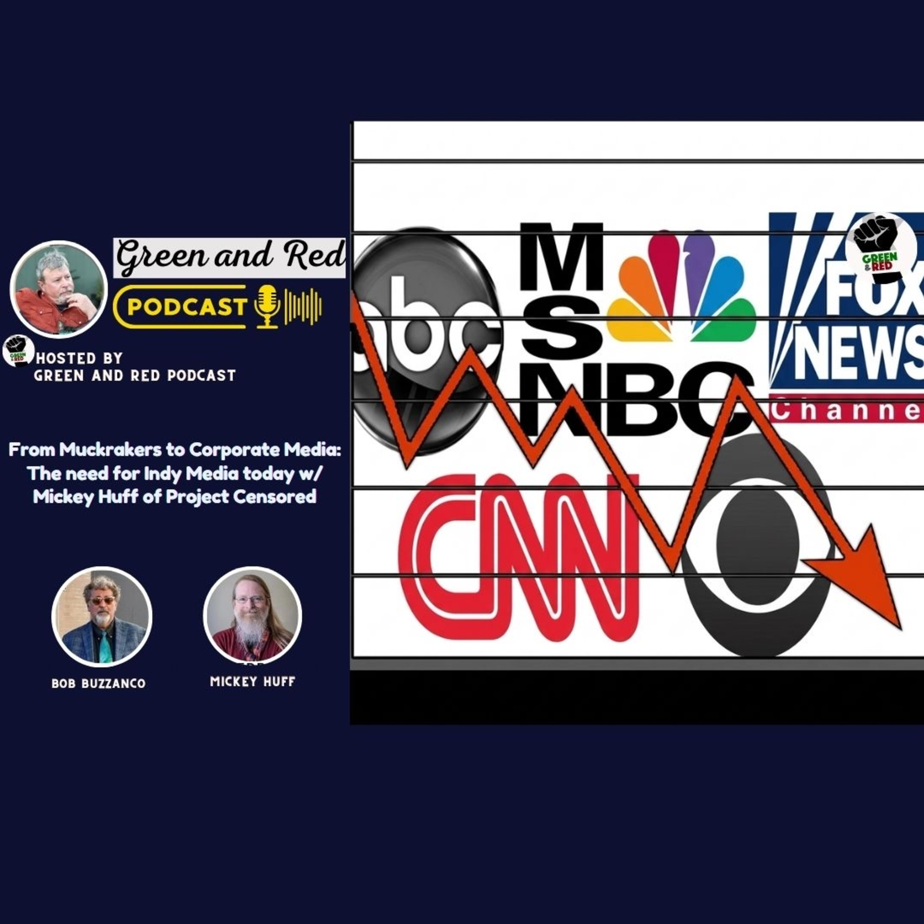 From Muckrakers to Corporate Media: The need for Indy Media today w/ Mickey Huff (G&R 486) — Green & Red: Podcasts for Scrappy Radicals cover