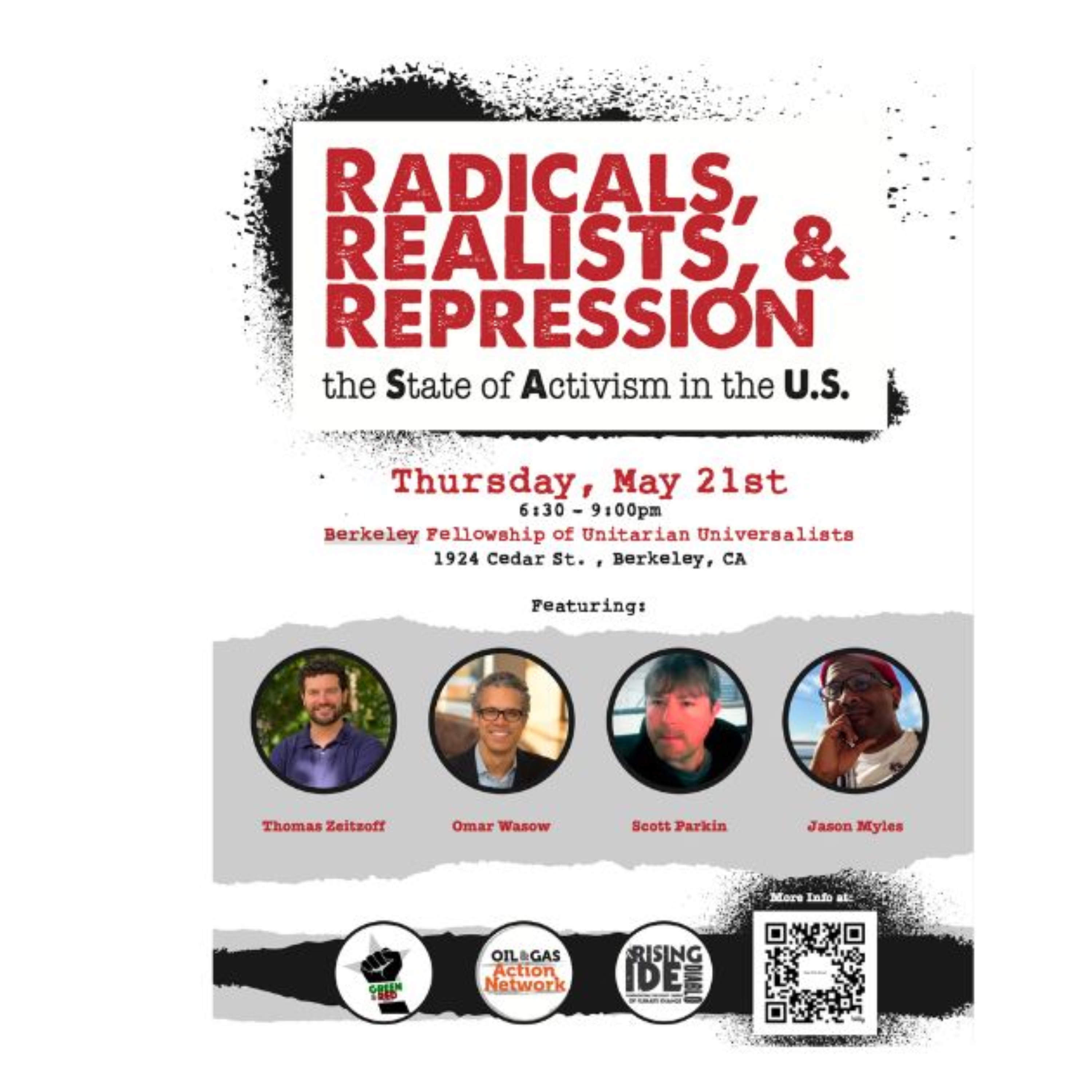 May 21st Panel on Radicals, Realists, and Repression: The State of Activism in the U.S. — Green & Red: Podcasts for Scrappy Radicals cover