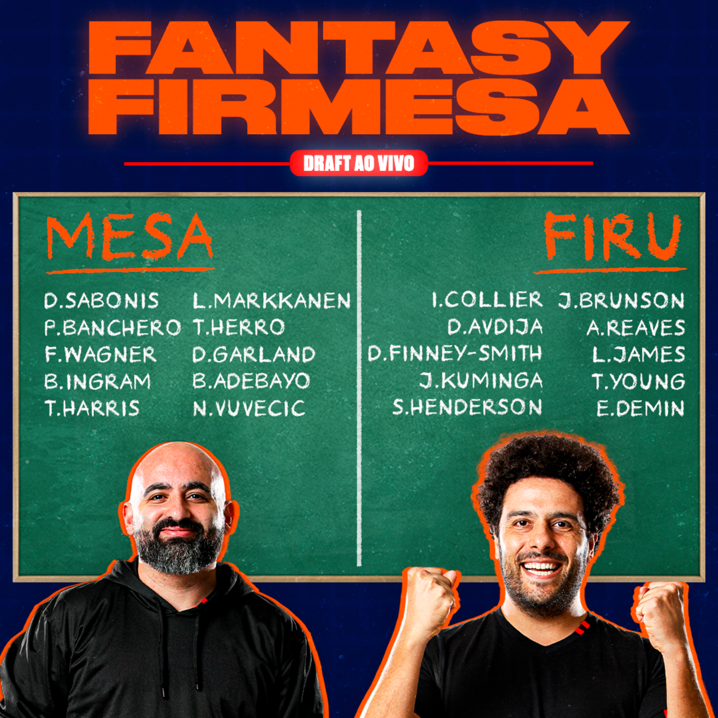 QUEM SÃO OS MELHORES JOGADORES DE FANTASY? | DRAFT AO VIVO FANTASY FIRMESA