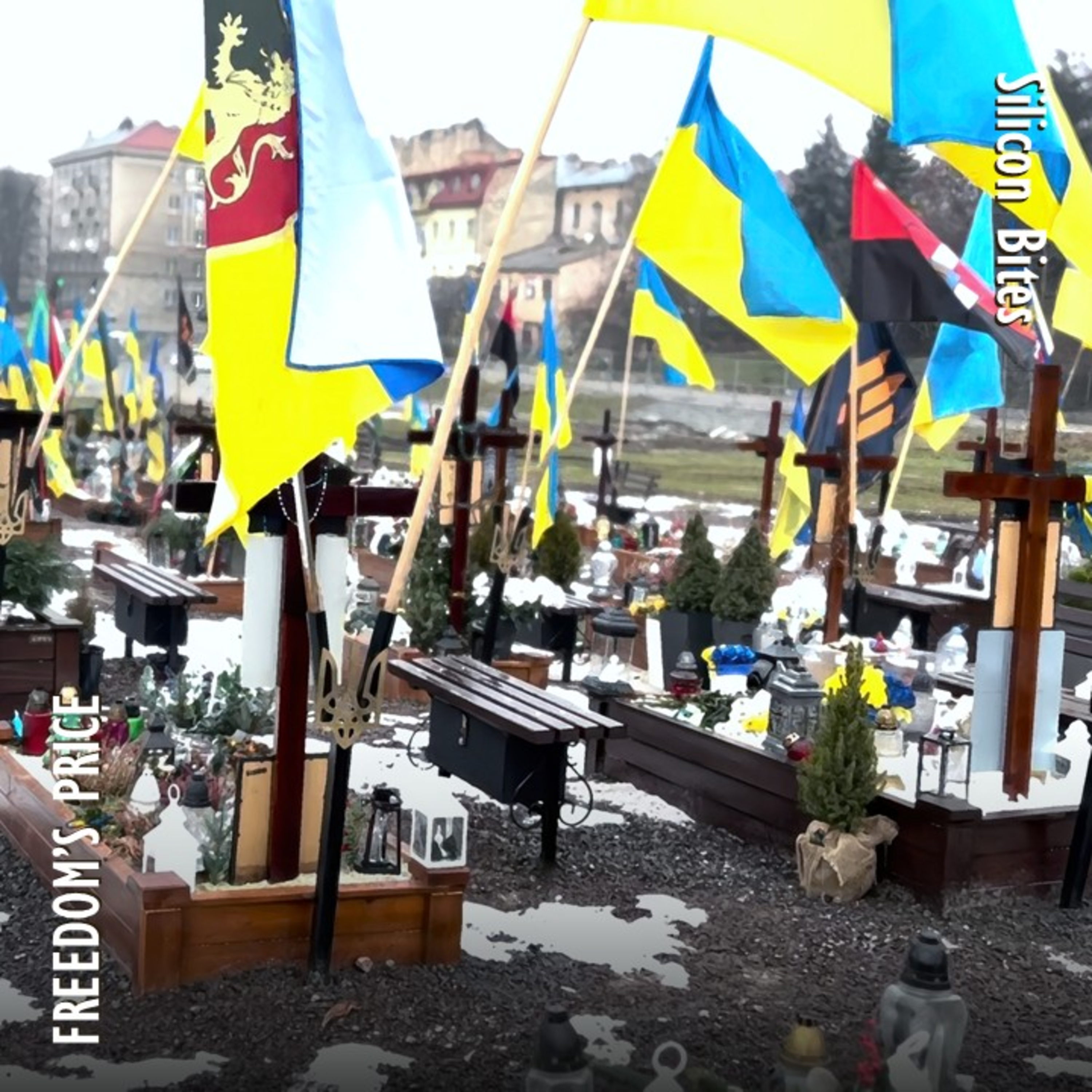 Silicon Bites #85. Lychakiv Cemetery - Lviv's Military Cemetery Starkly Shows Price of Ukrainian Freedom and Democracy.