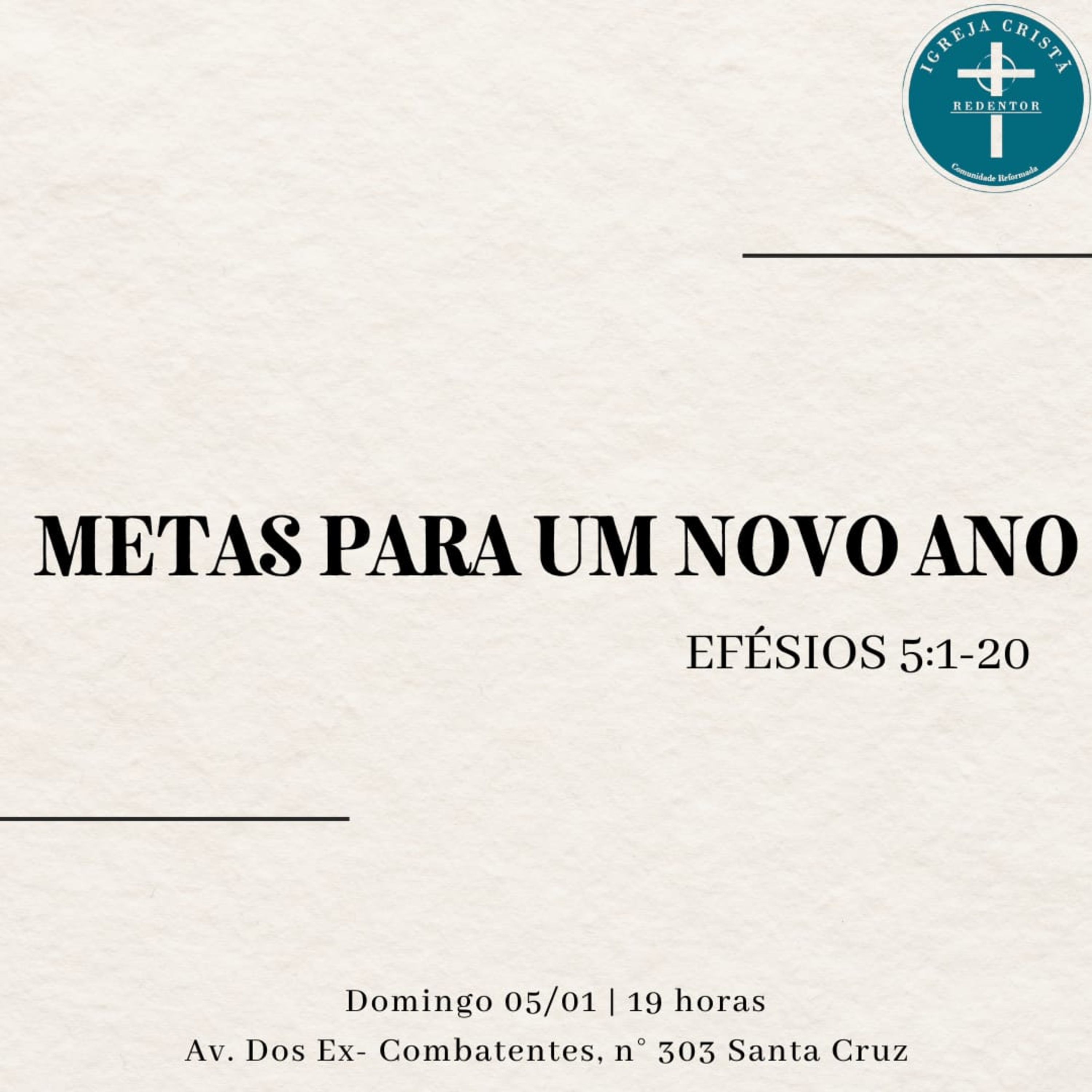 Metas para um novo ano - Efésios 5.1-20 episode artwork