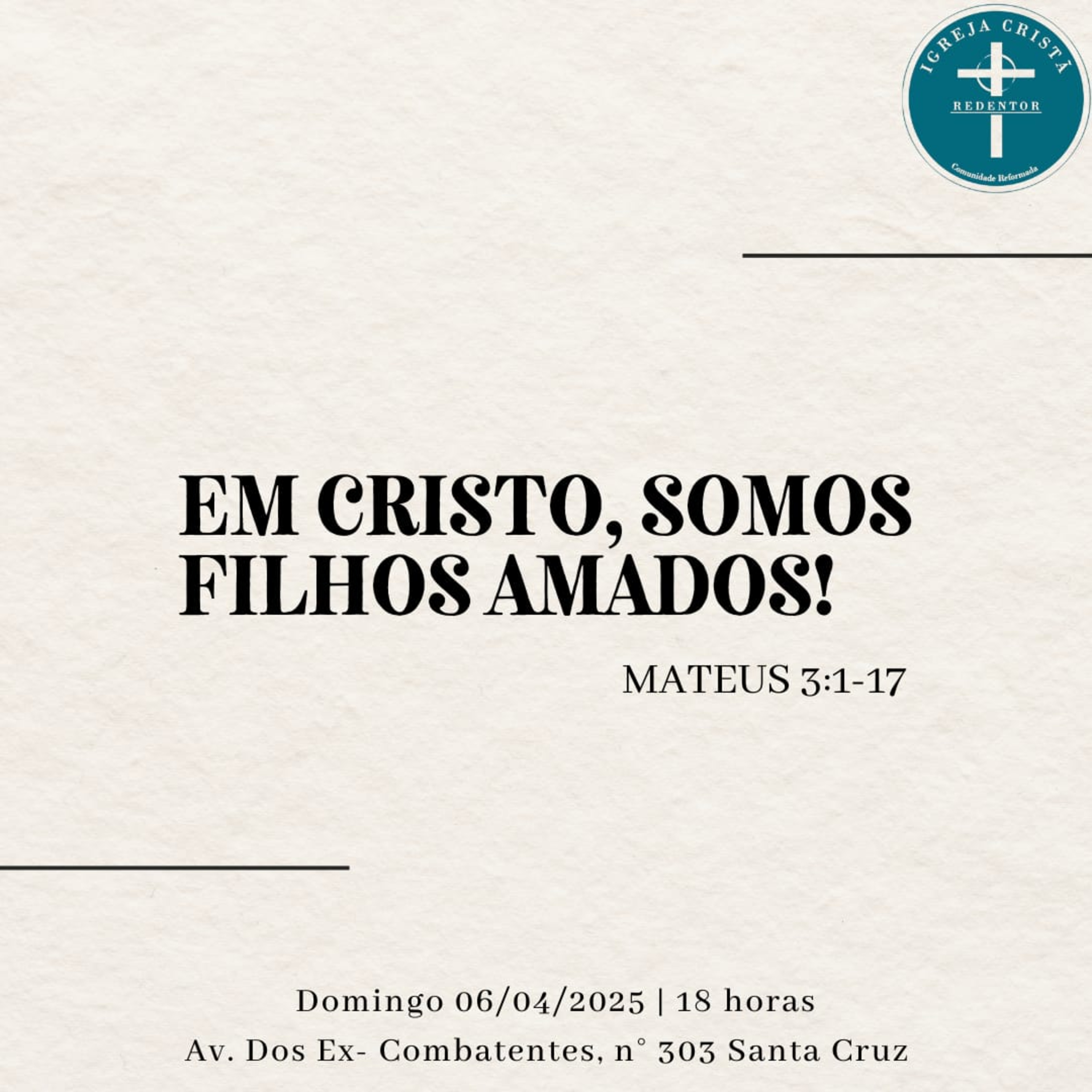 Em Cristo, somos filhos amados - Mateus 3. 1-17 episode artwork