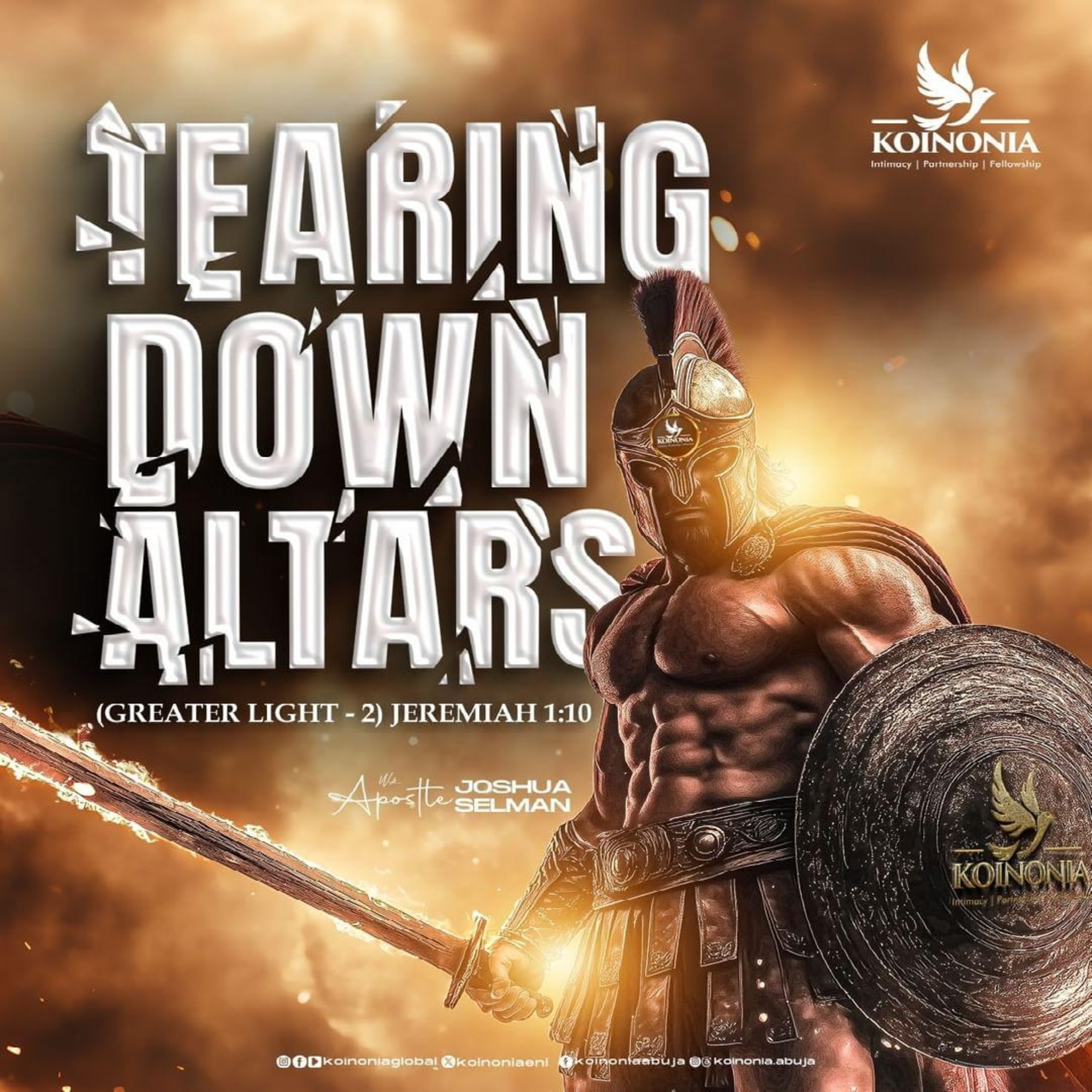 (FULL SERVICE) TEARING DOWN ALTARS (GREATER LIGHT 2) JER 1:10 WITH APOSTLE JOSHUA SELMAN 15.09.2024