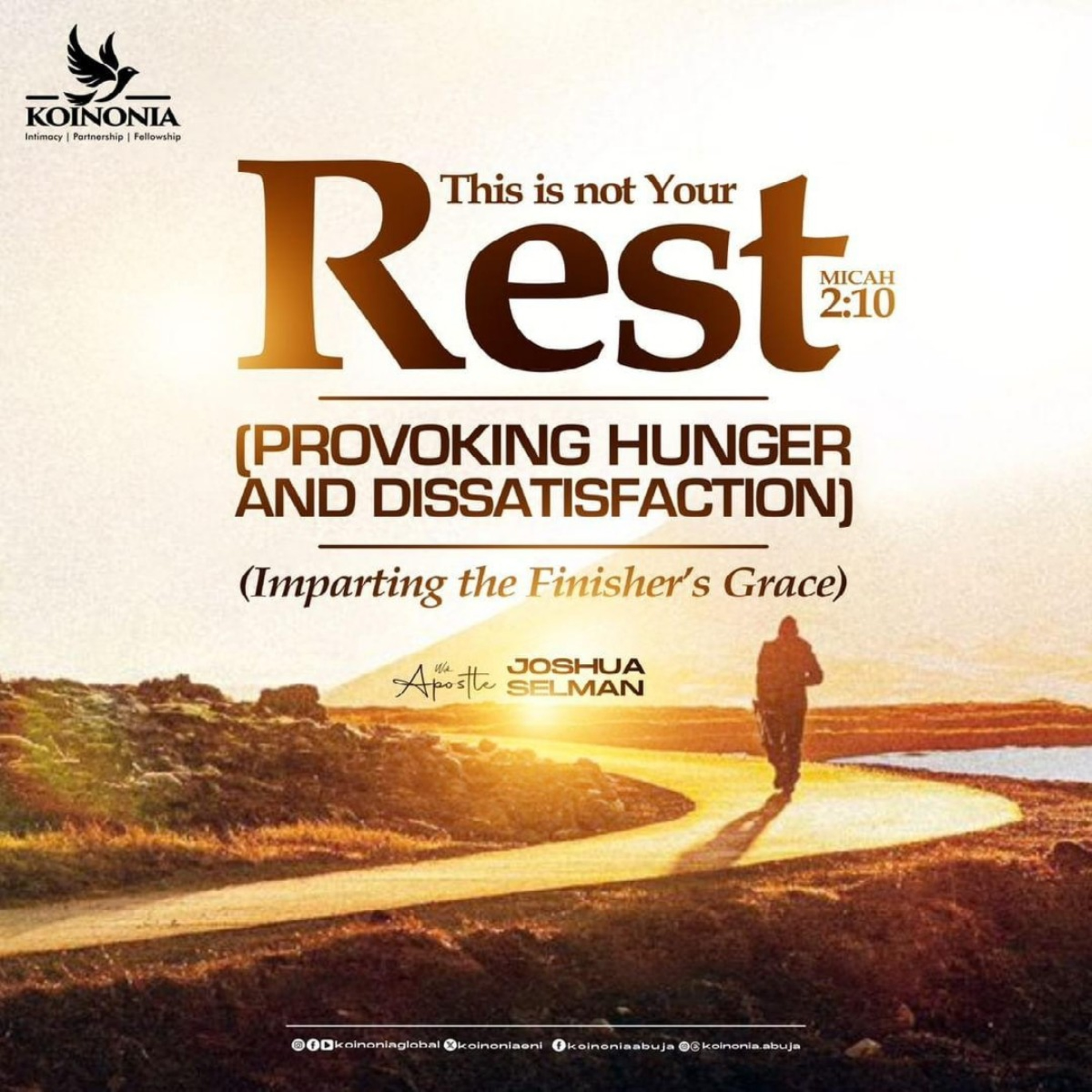 THIS IS NOT YOUR REST (PROVOKING HUNGER & DISSATISFACTION) MICAH 2:10 WORD SESSION 10.11.2024