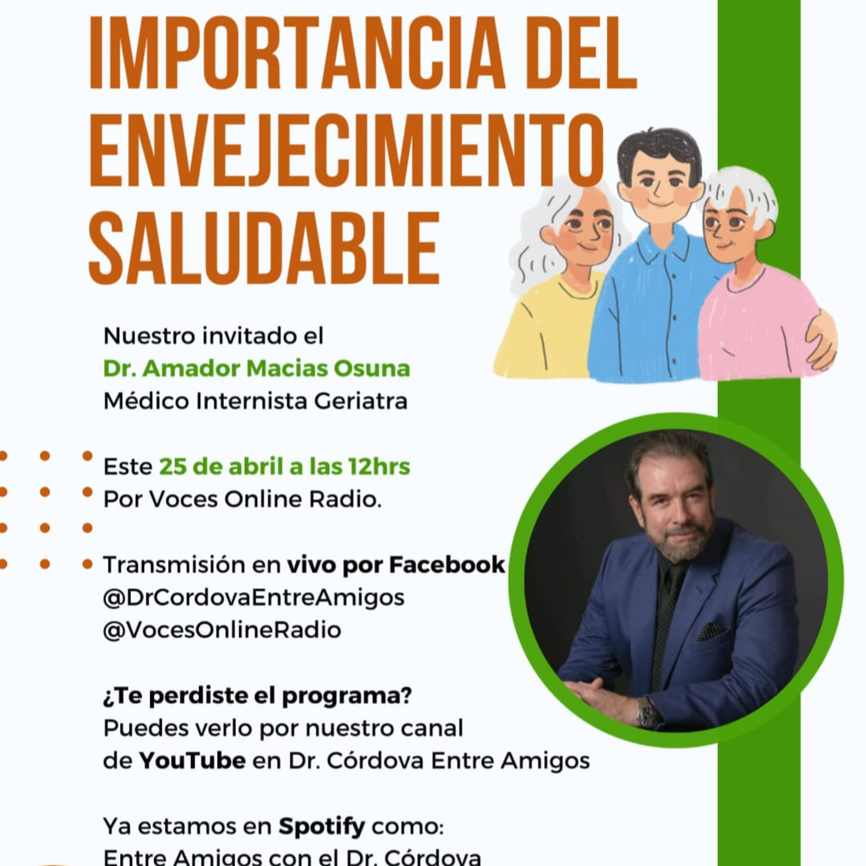 Importancia del Envejecimiento Saludable (Entre Amigos con el Dr. Córdova) episode artwork