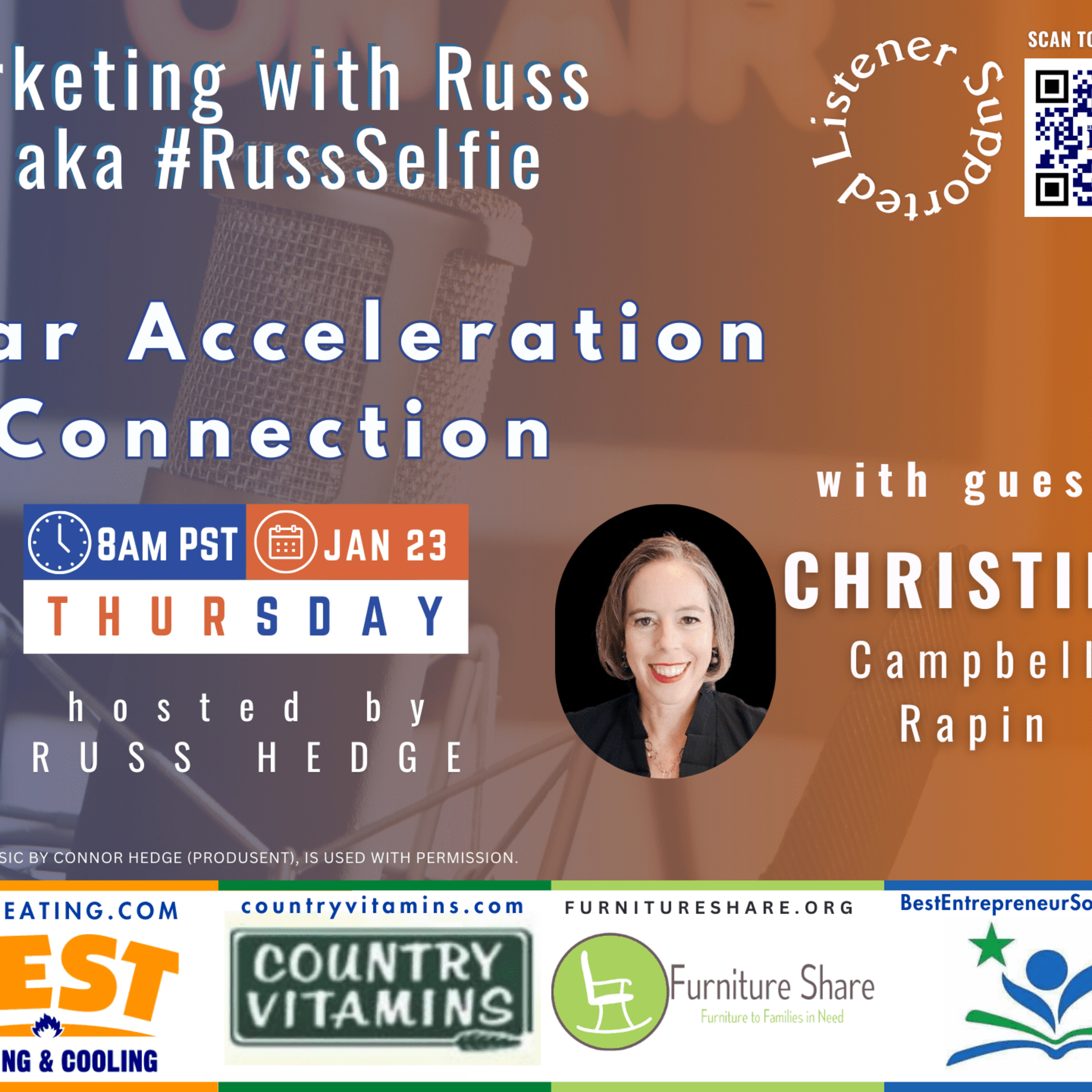 Marketing with Russ...aka #RussSelfie, Ep. 484, with Christine Campbell Rapin episode artwork