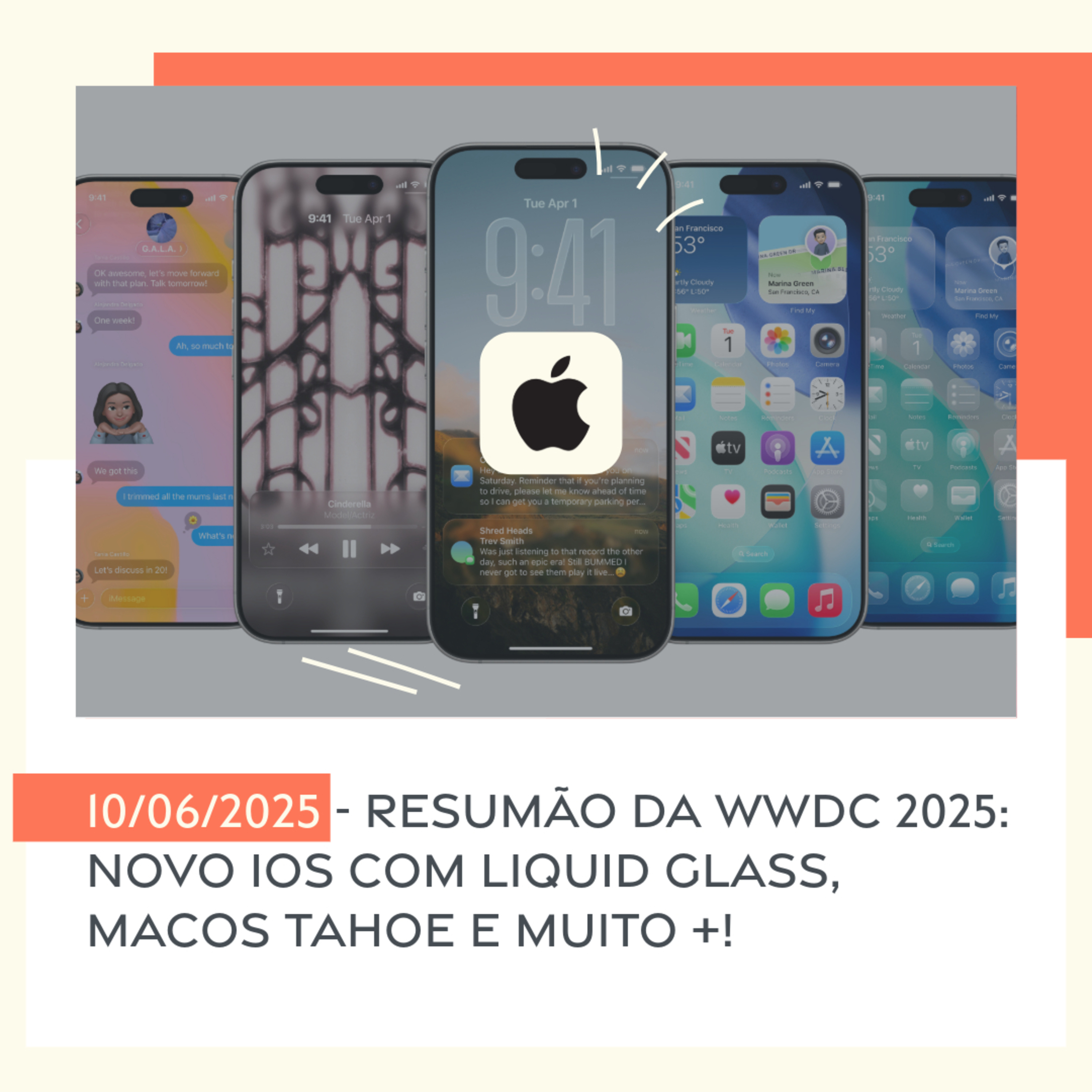 10/06/2025 - Resumão da WWDC 2025: novo iOS com Liquid Glass, macOS Tahoe e muito +! episode artwork