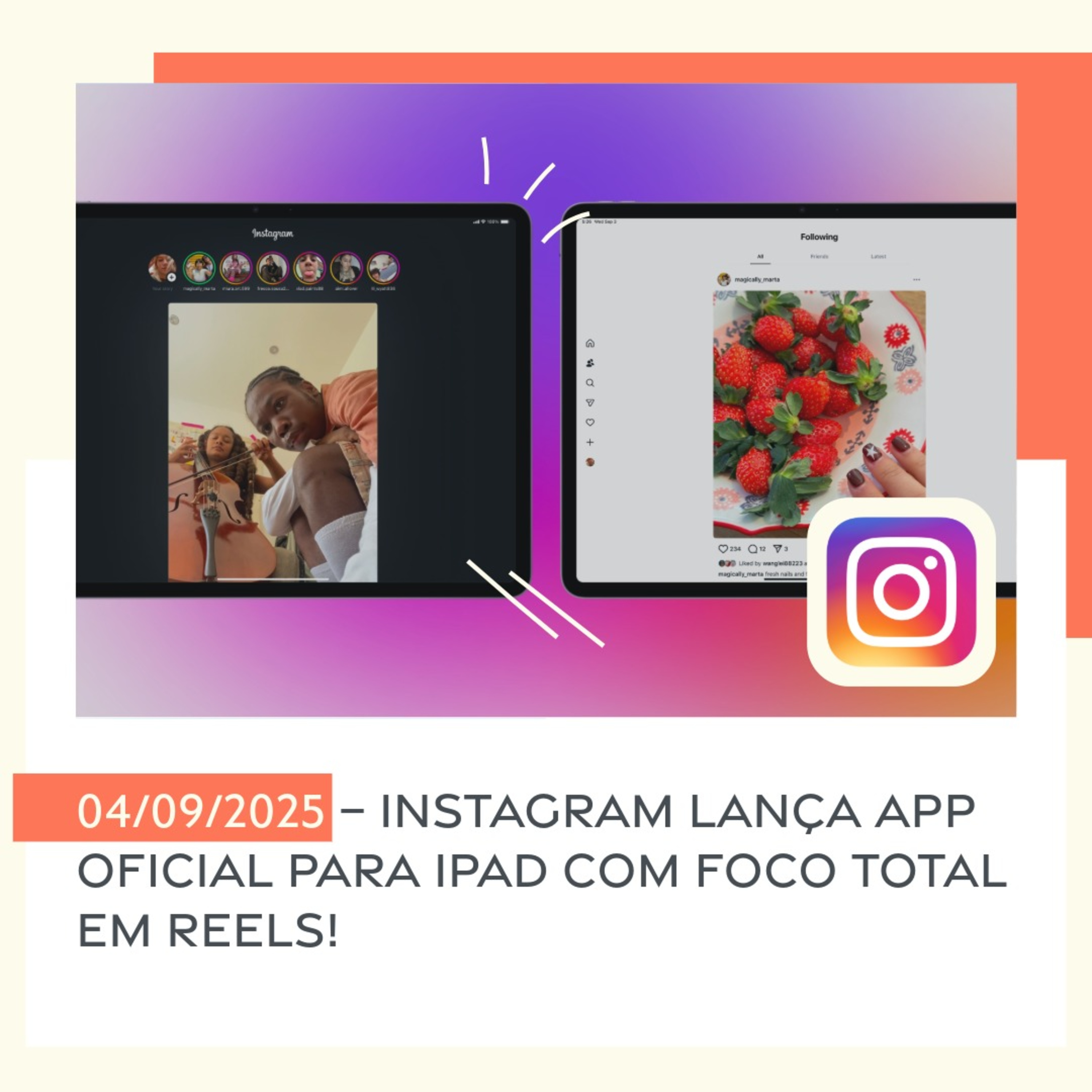 04/09/2025 – Instagram lança app oficial para iPad com foco total em Reels! episode artwork