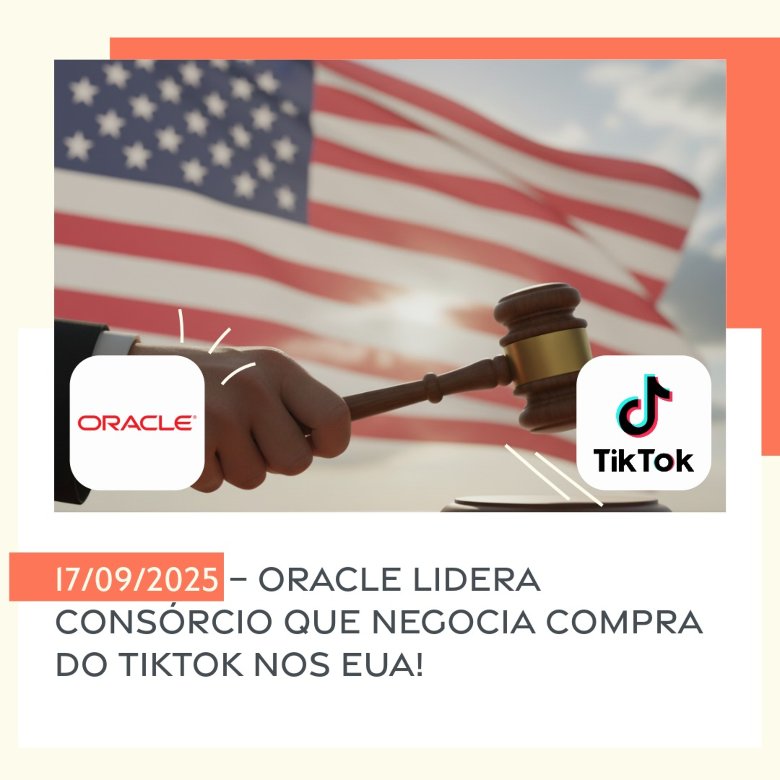 17/09/2025 – Oracle lidera consórcio que negocia compra do TikTok nos EUA! episode artwork