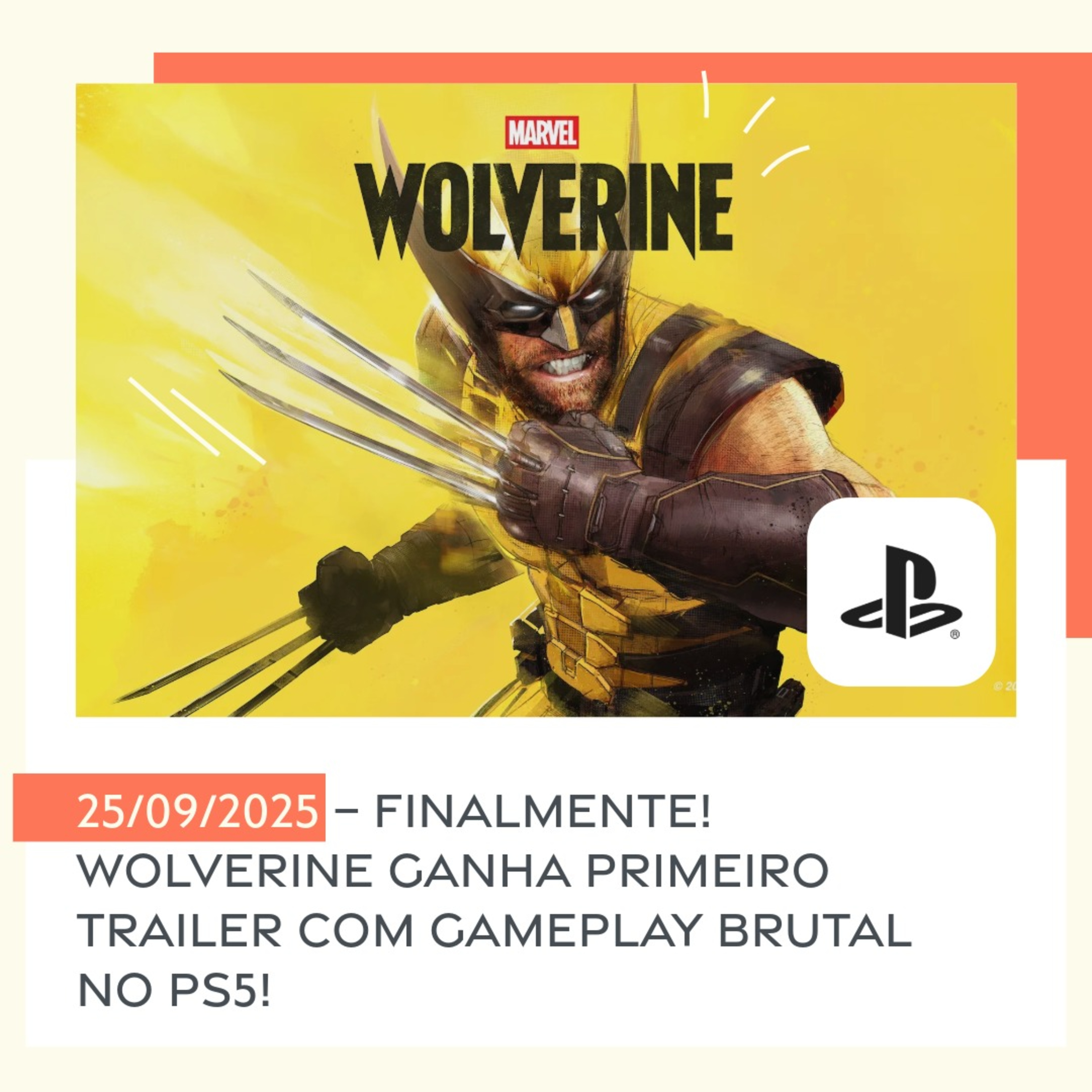 25/09/2025 – Finalmente! Wolverine ganha primeiro trailer com gameplay brutal no PS5! episode artwork
