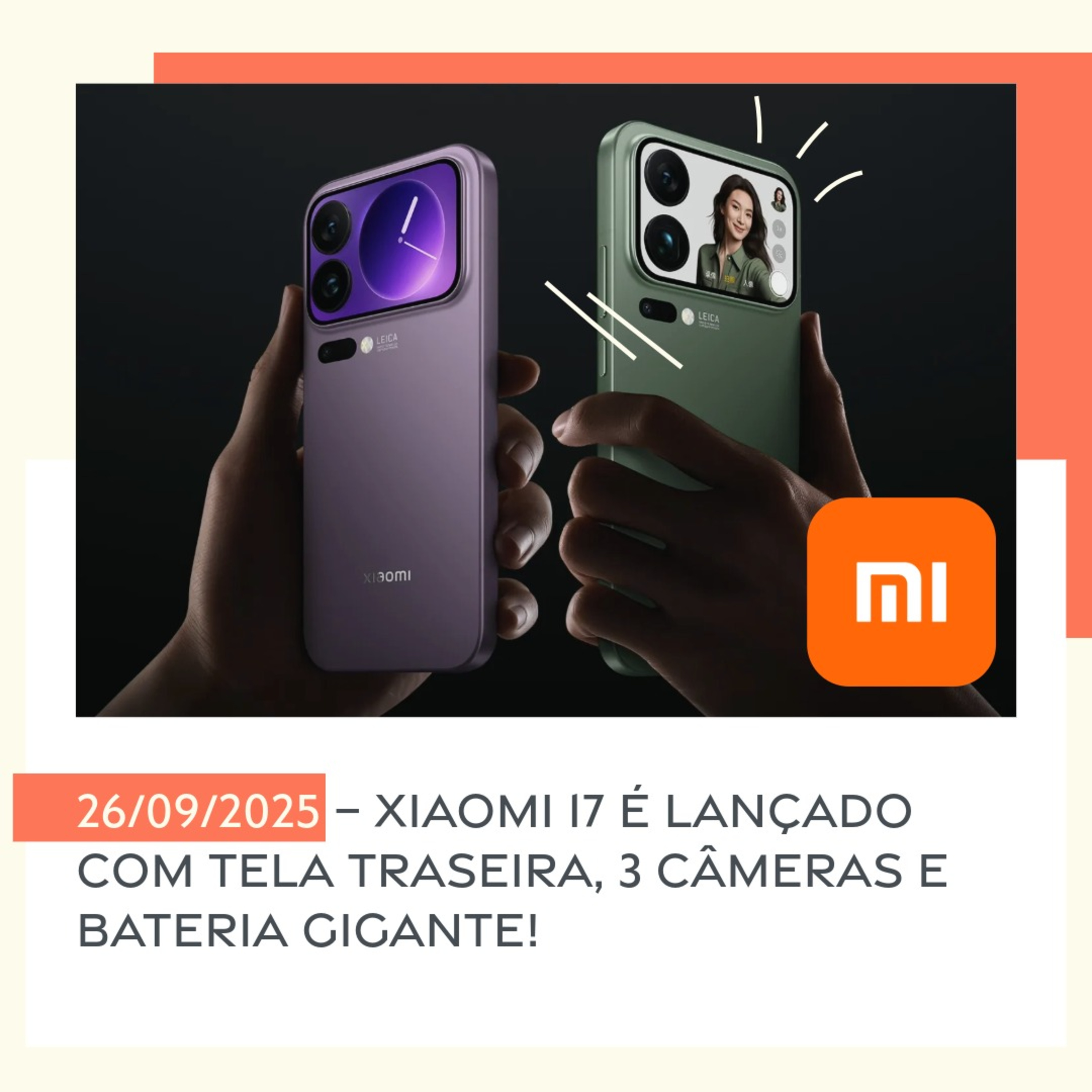 26/09/2025 – Xiaomi 17 é lançado com tela traseira, 3 câmeras e bateria gigante! episode artwork