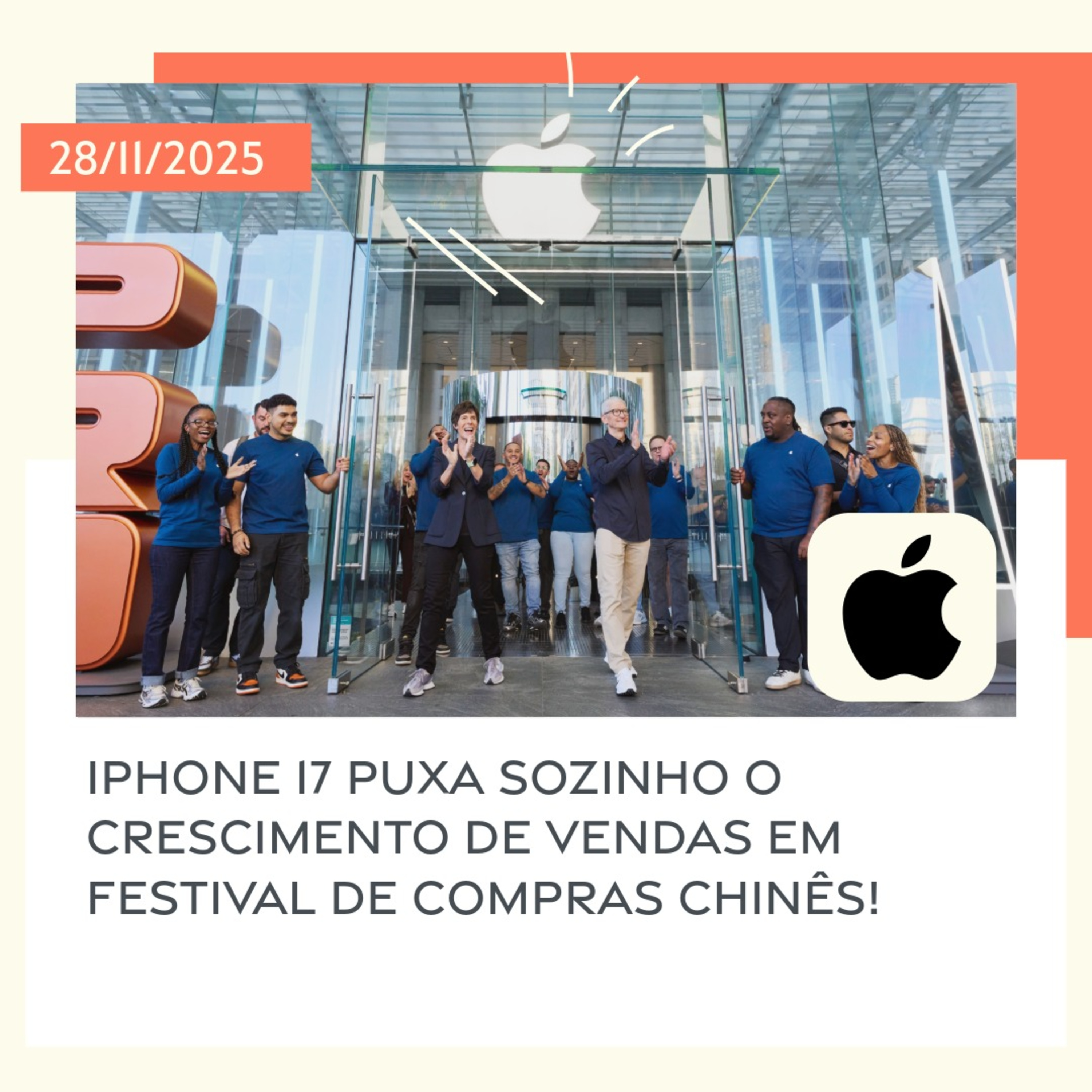 28/11/2025 –  iPhone 17 puxa sozinho o crescimento de vendas em festival de compras chinês! episode artwork