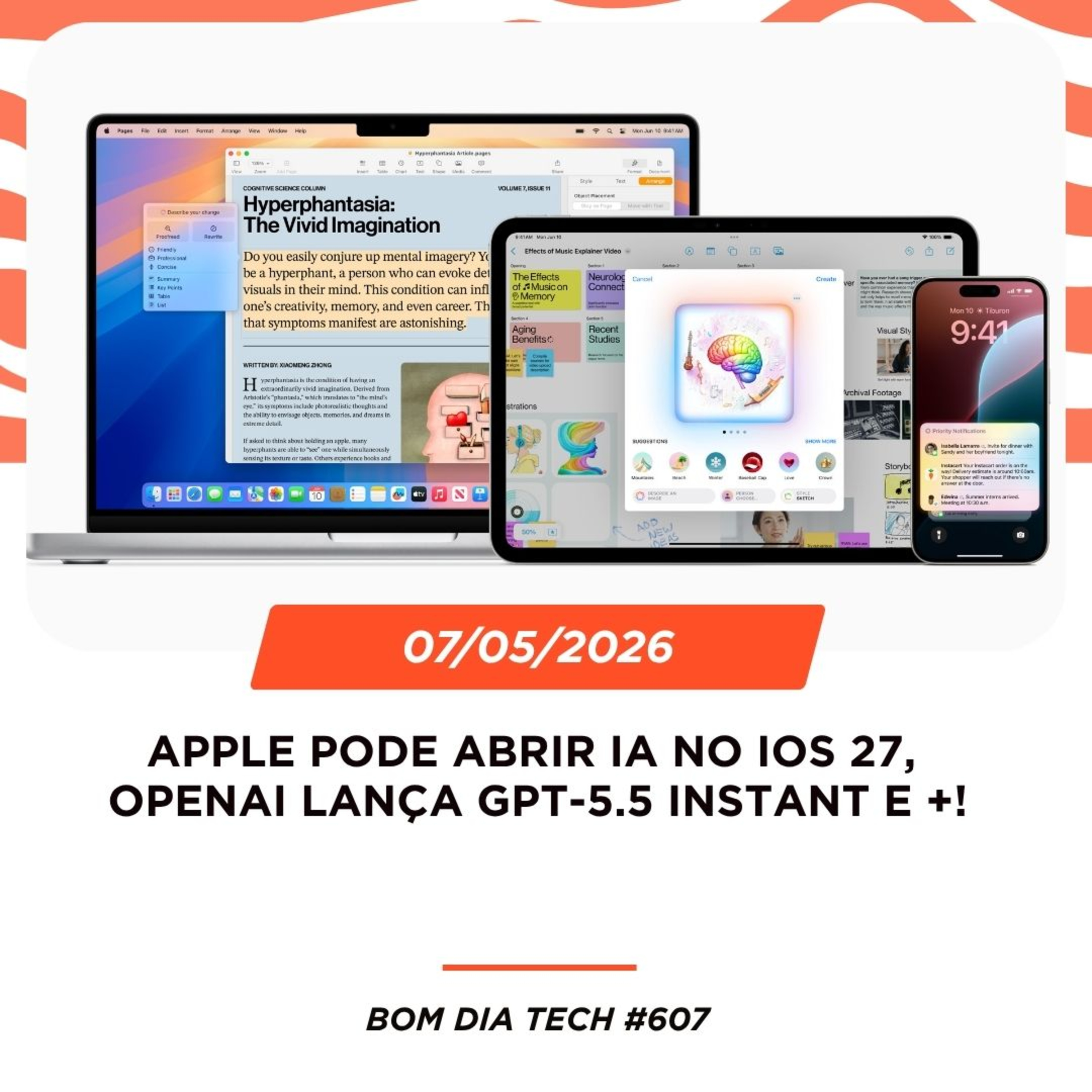 07/05/2026 – Apple pode abrir IA no iOS 27, OpenAI lança GPT-5.5 Instant e +! episode artwork