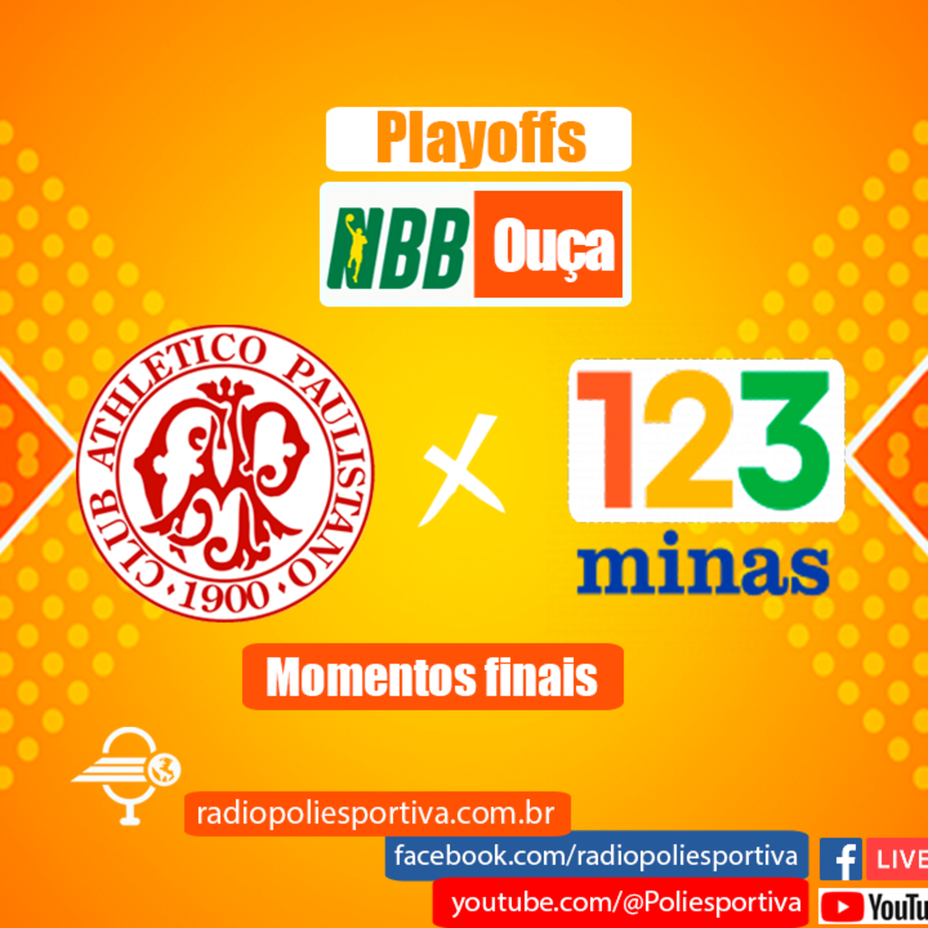 SHOW DE BASQUETE - NBB 15 2022/23 - PLAYOFFS - QUARTAS DE FINAL - JOGO #2 - MOMENTOS FINAIS DE PAULISTANO 80 X 76 123 MINAS episode artwork
