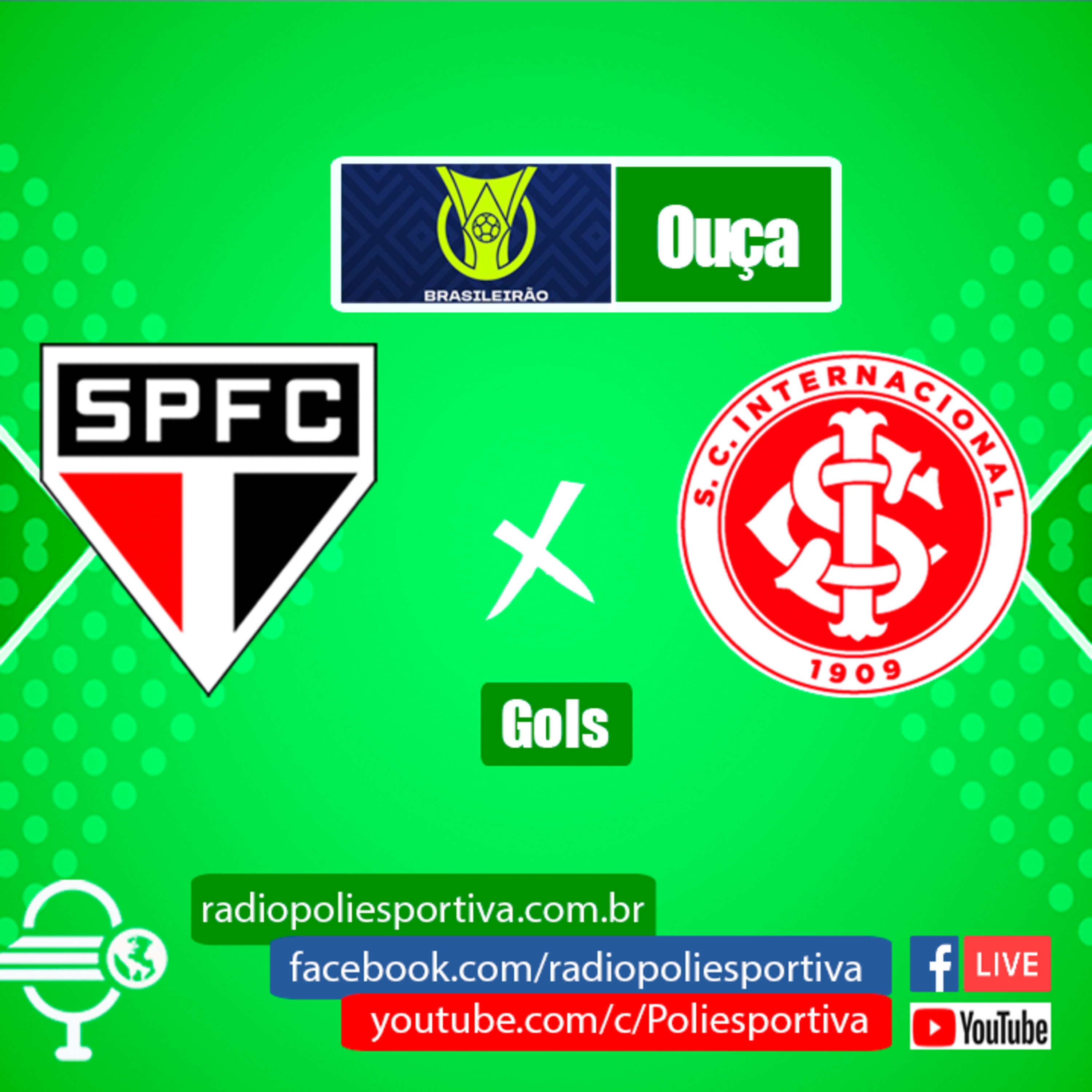 FUTEBOL NA POLIESPORTIVA - BRASILEIRÃO 2023 - RODADA #4 - GOLS DE SÃO PAULO 2 X 0 INTERNACIONAL episode artwork