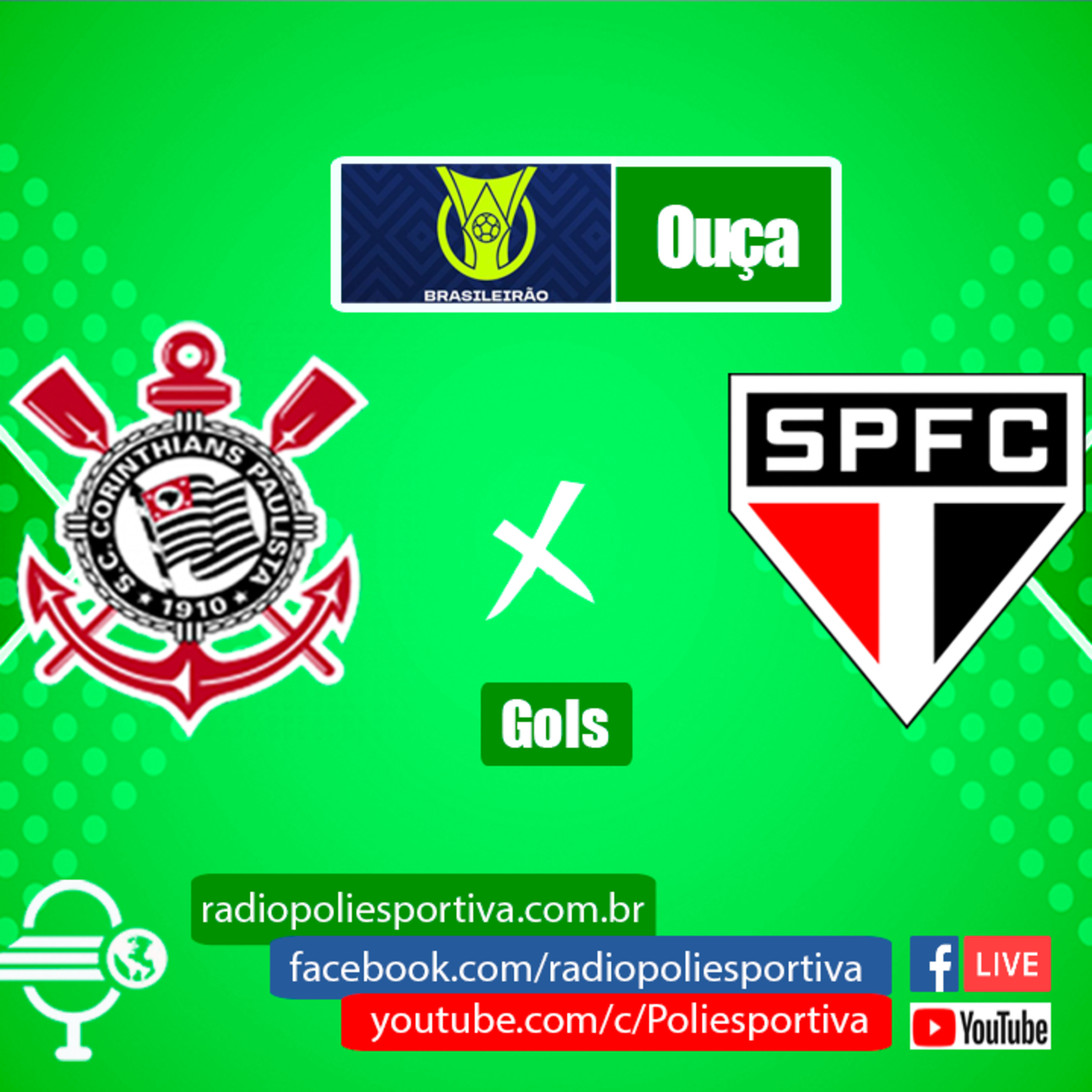 FUTEBOL NA POLIESPORTIVA - BRASILEIRÃO 2023 - RODADA #6 - GOLS DE CORINTHIANS 1 X 1 SÃO PAULO episode artwork