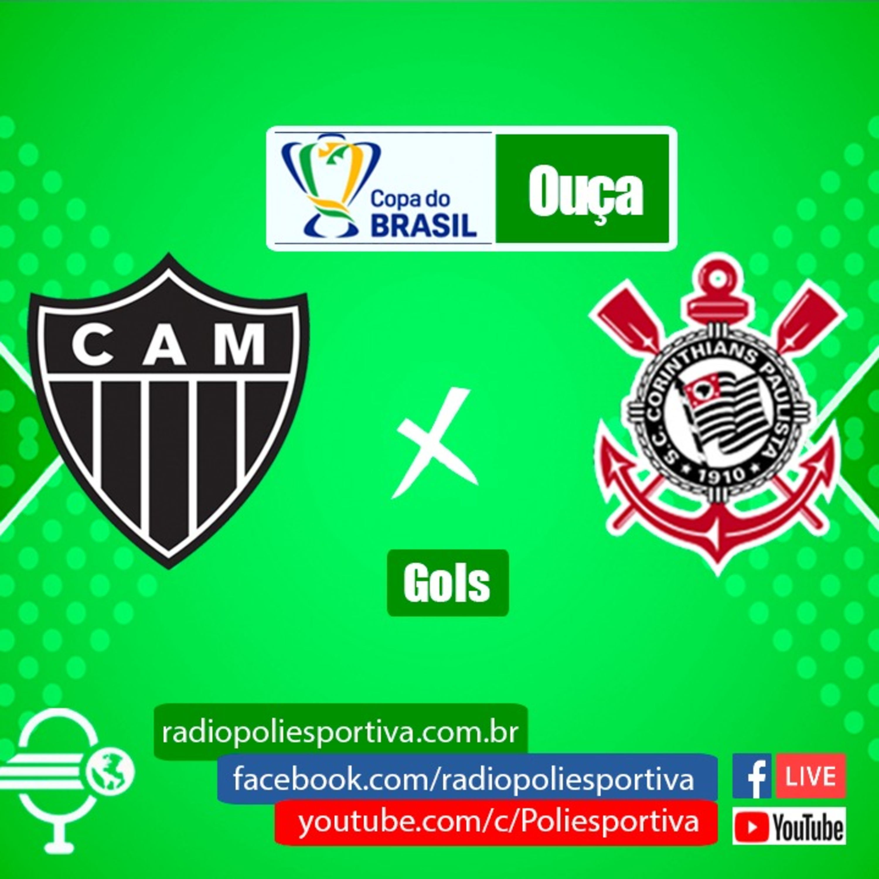 FUTEBOL NA POLIESPORTIVA - OITAVAS DE FINAL DA COPA DO BRASIL 2023 - JOGO 1 - GOLS DE ATLÉTICO-MG 2 X 0 CORINTHIANS episode artwork