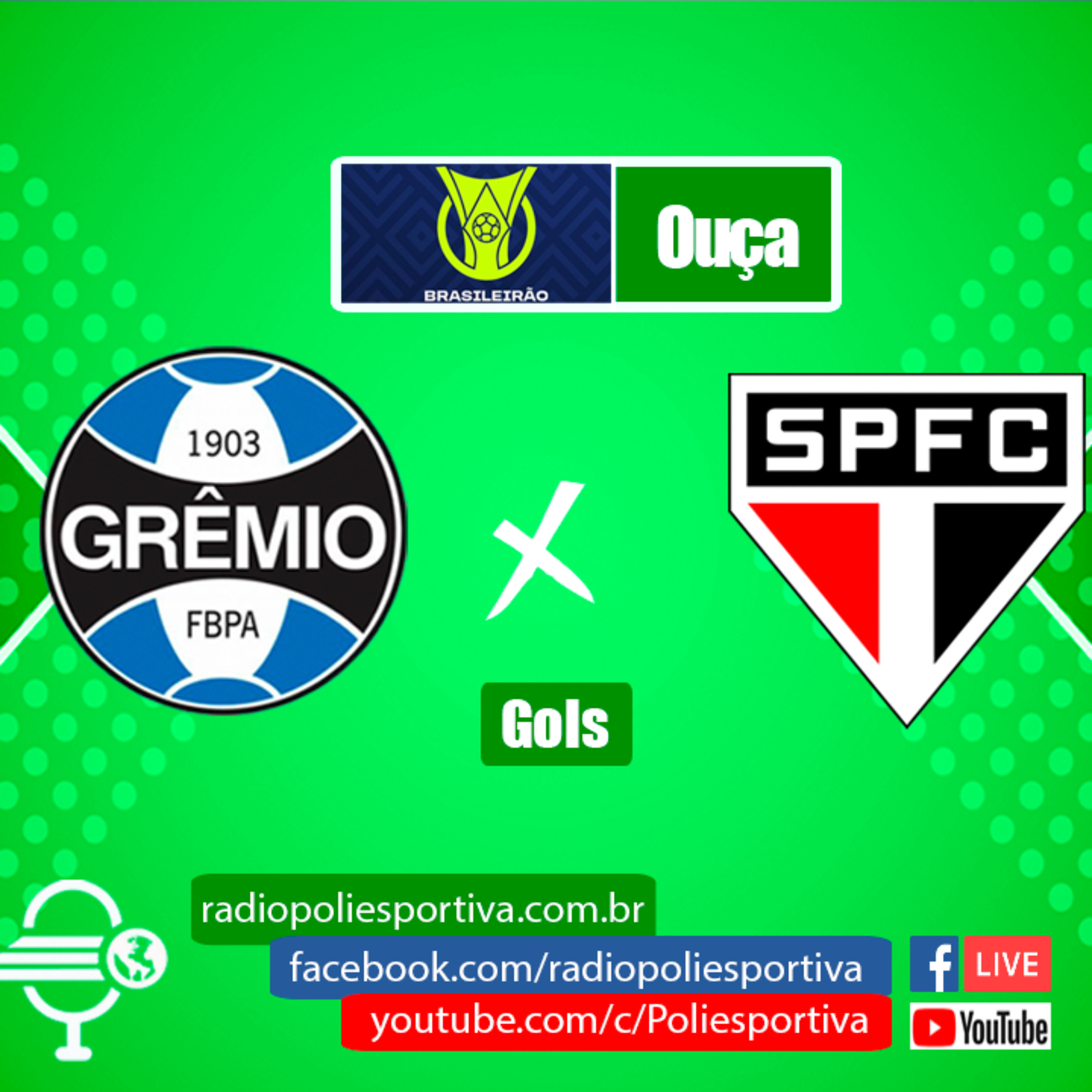 FUTEBOL NA POLIESPORTIVA - BRASILEIRÃO 2023 - RODADA #9 - GOLS DE GRÊMIO 2 X 1 SÃO PAULO episode artwork