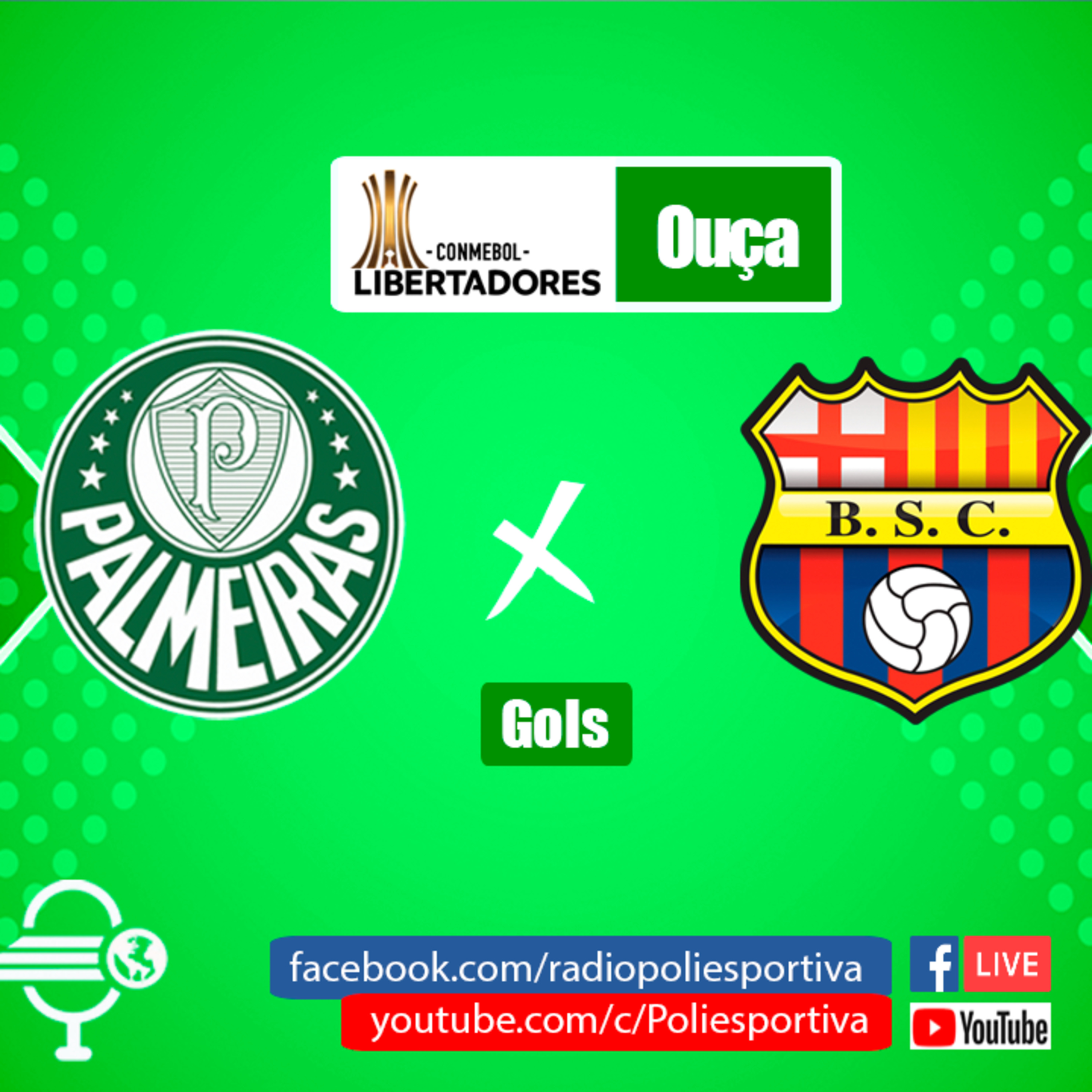 FUTEBOL NA POLIESPORTIVA - LIBERTADORES 2023 - GRUPO C - #RODADA 5 - GOLS PALMEIRAS 4 X 2 BARCELONA DE GUAYAQUIL episode artwork