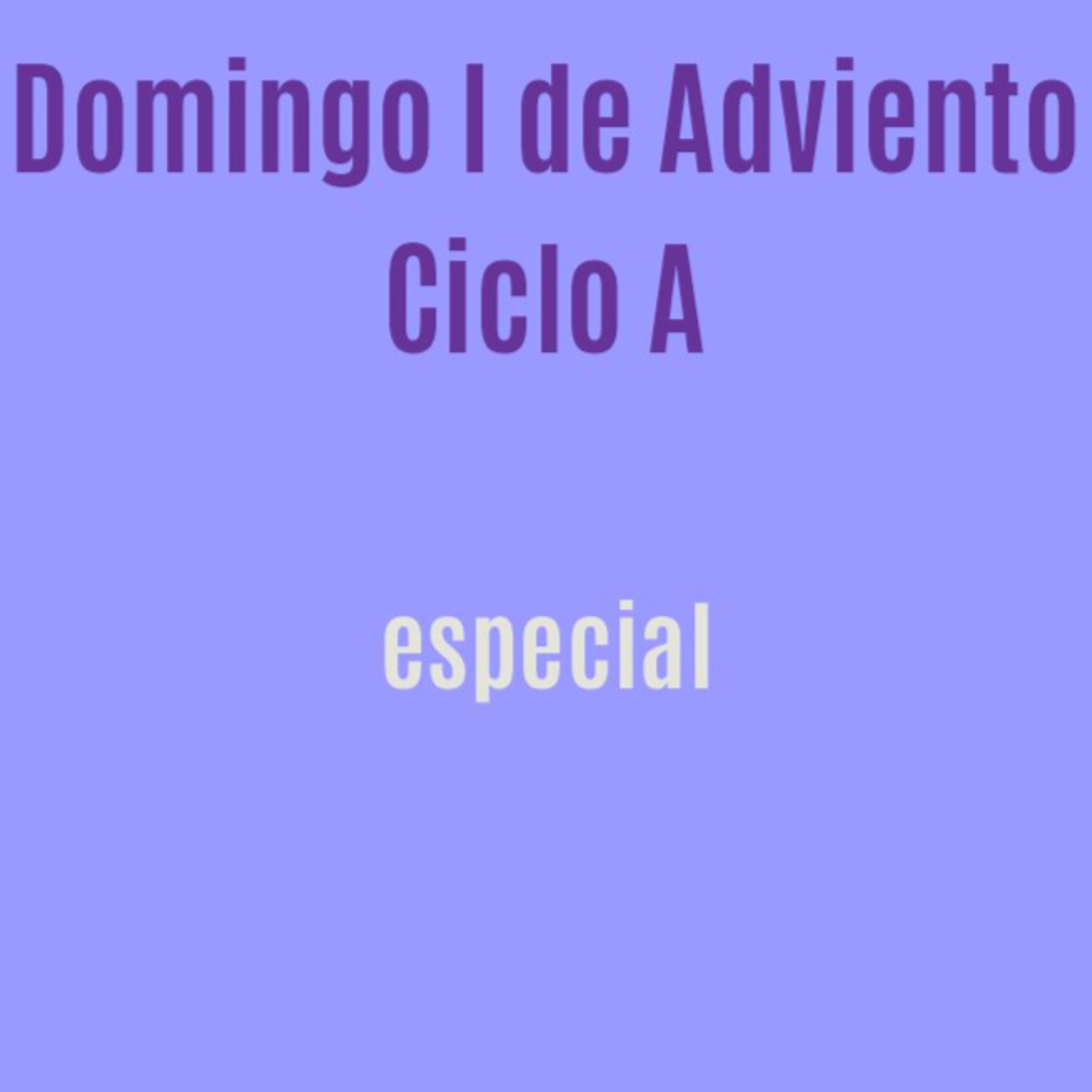 Domingo I de Adviento en el ciclo A
