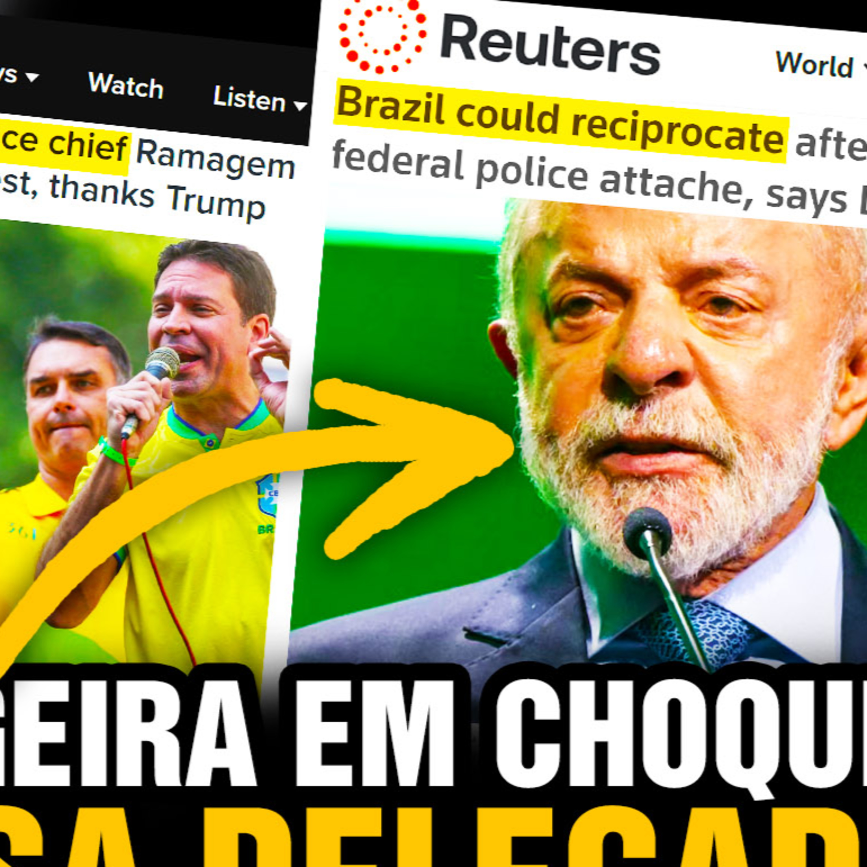 Reação da IMPRENSA INTERNACIONAL: TRUMP EXPULSA DELEGADO BRASILEIRO! VERGONHA e TRAIÇÃO! 😱 🇧🇷 🇺🇸 episode artwork