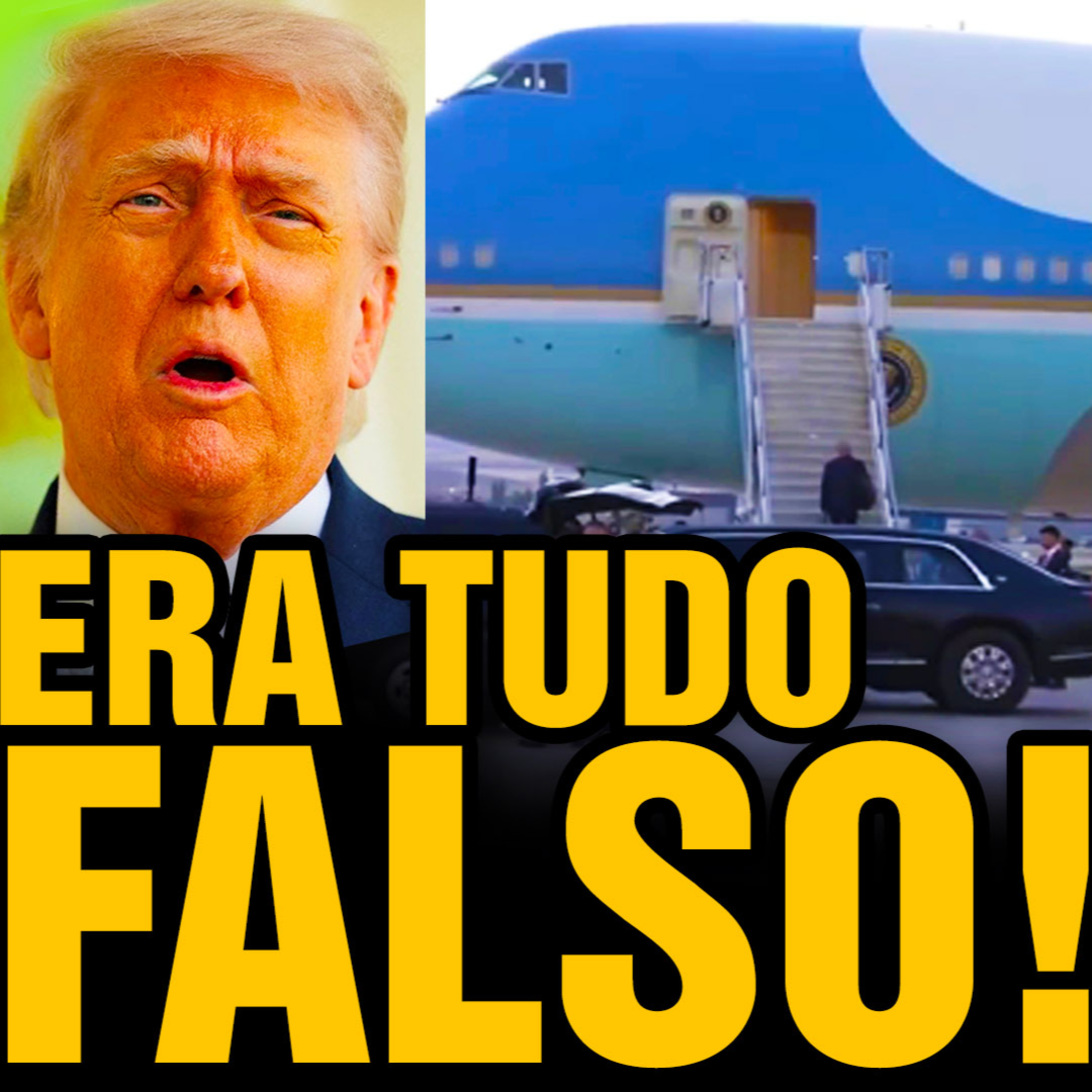 Trump se ESCONDEU num caminhão de comida: a operação secreta do Air Force One  Trump ENGANOU TODO MUNDO: a cena no Air Force One era uma FARSA episode artwork