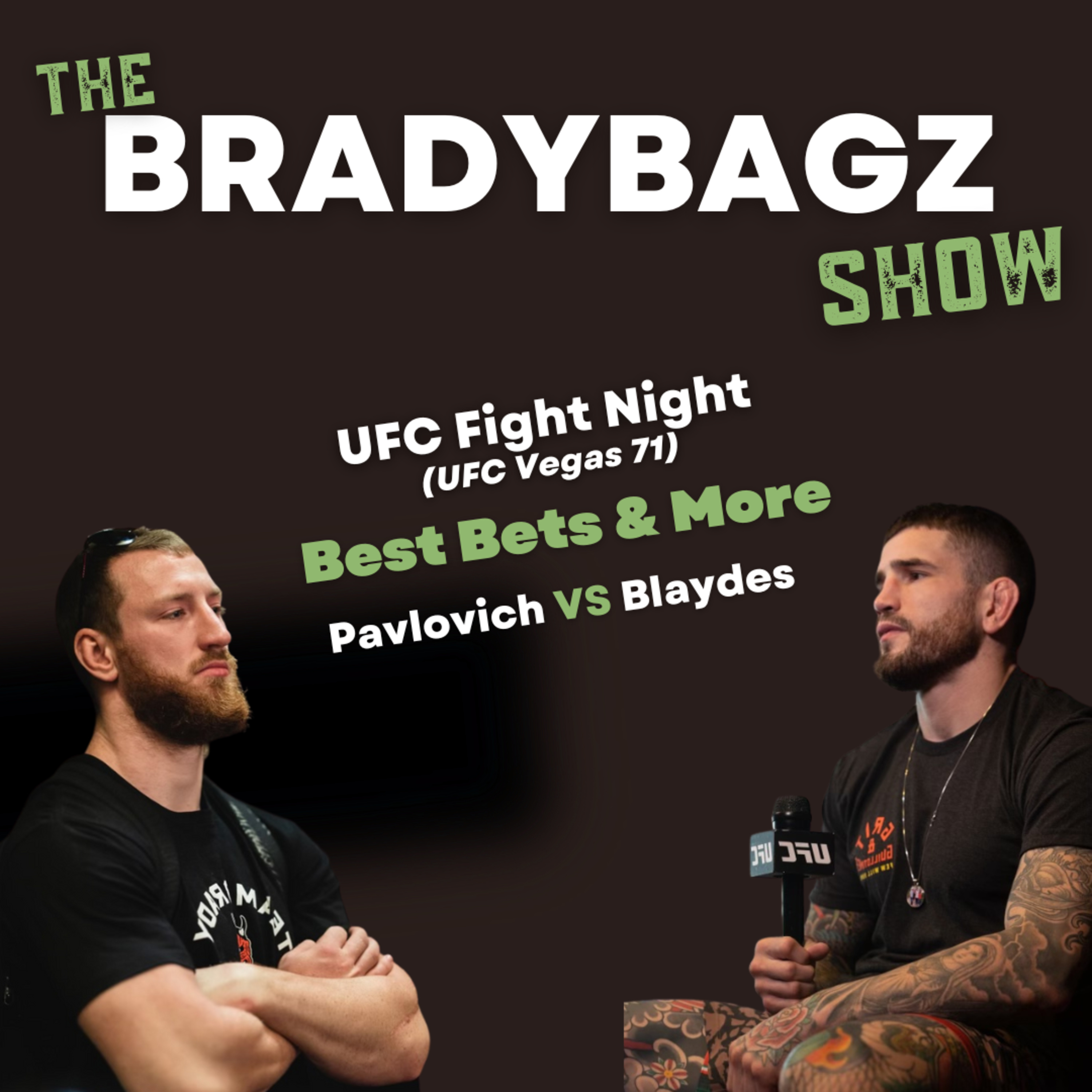 The BradyBagz Show with Sean Brady & Joe Pyfer - UFC Fight Night Best Bets & More (Pavlovich vs. Blaydes) episode artwork
