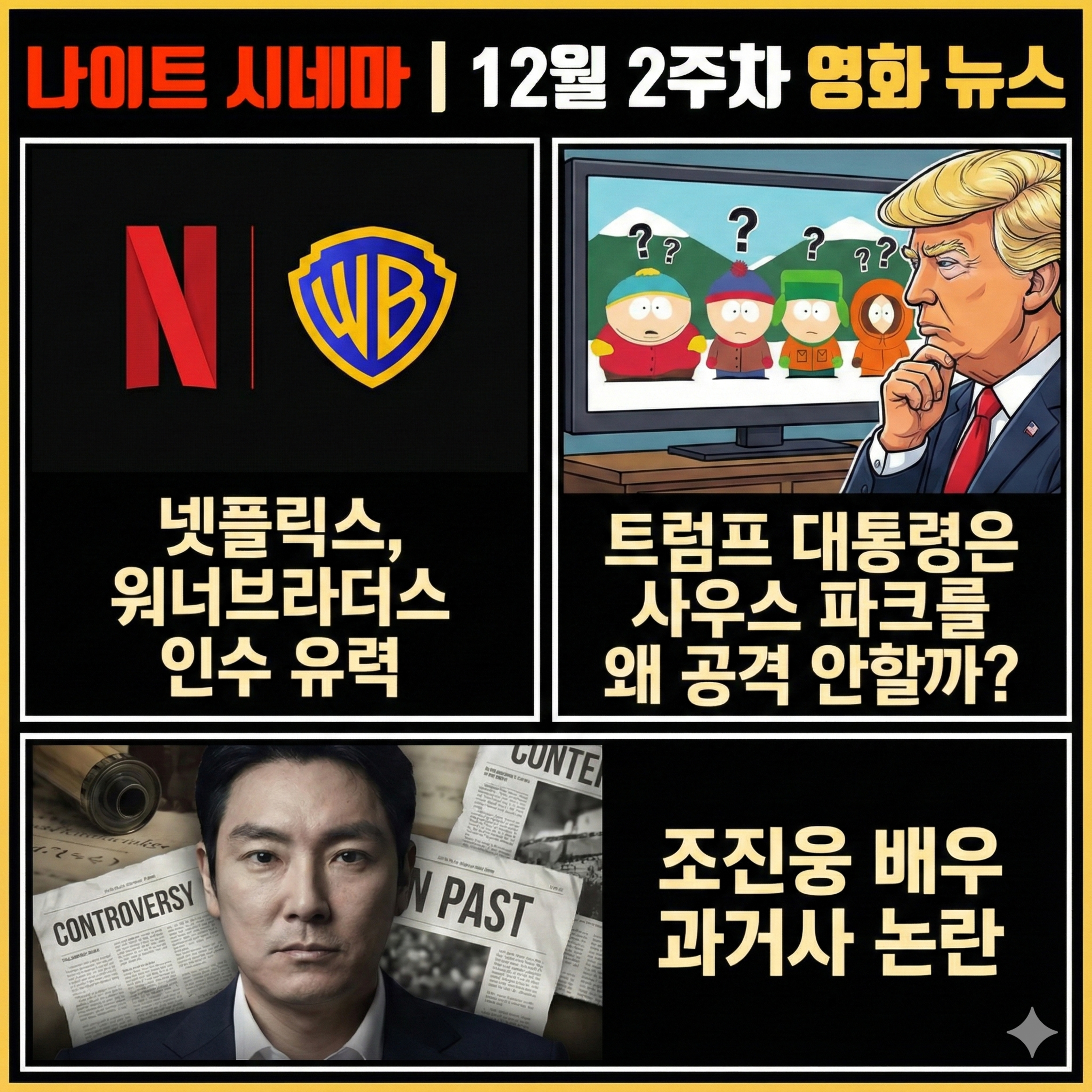 넷플릭스 워너 인수, 조진웅 배우 은퇴 발표 | 12월 2주차 영화 소식 episode artwork
